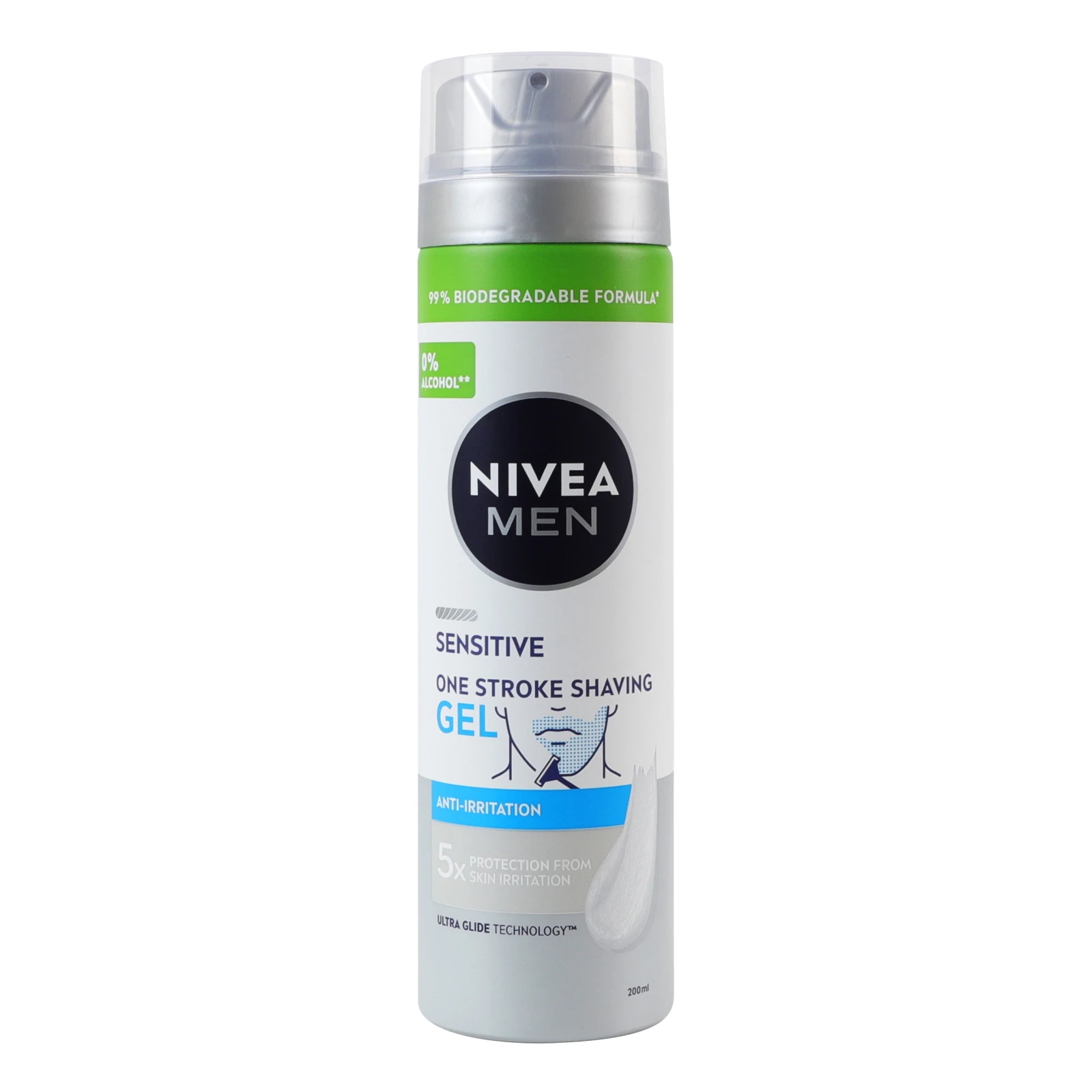 Гель для гоління Nivea Men Sensitive Одним рухом для чутливої шкіри 200мл Фото №:1