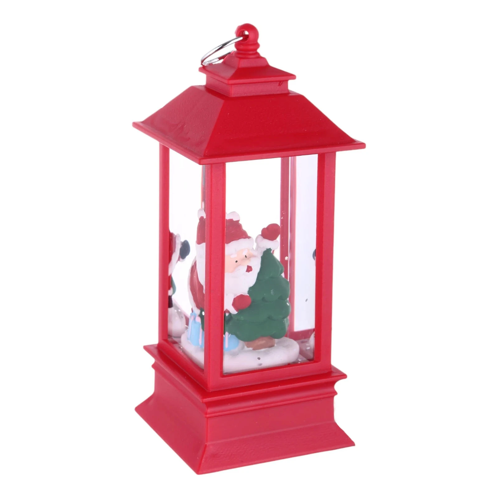 & Ліхтарик різдвяний FD003-2 декор 13см сніжний зі світлом на бат Фото №:1