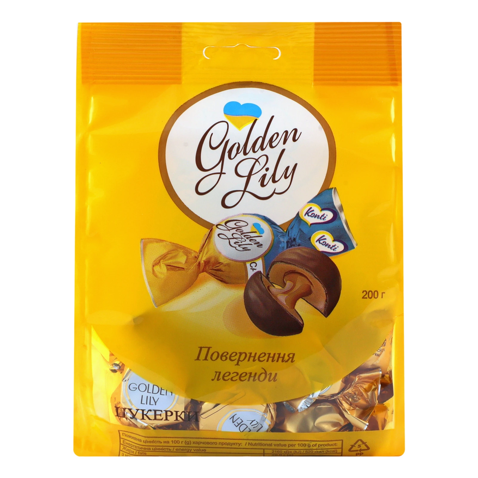Цукерки Konti Золота лілія 200г Фото №:1