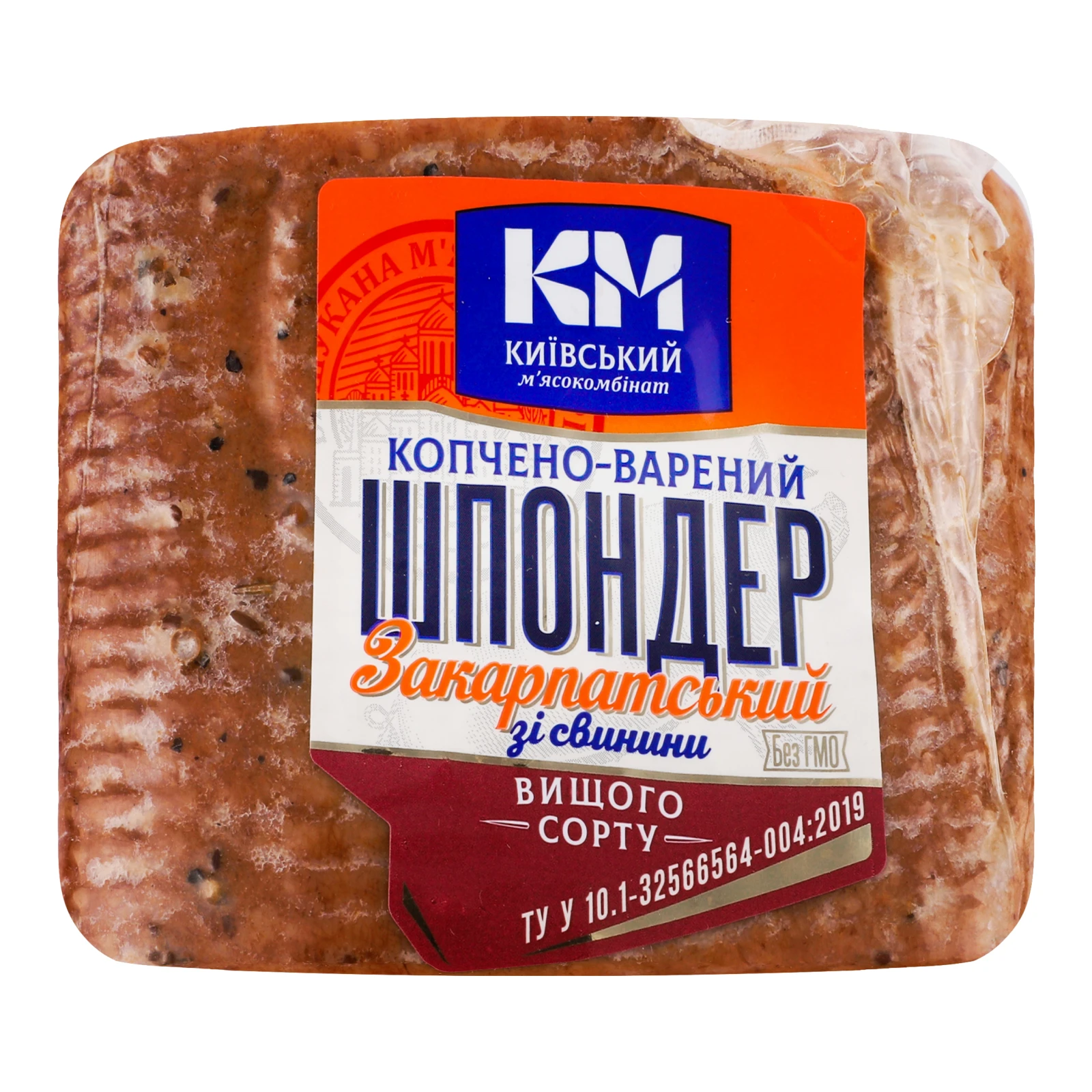 Шпондер Київський м'ясокомбінат Закарпатський зі свинини копчено-варений вищий сорт Фото №:1