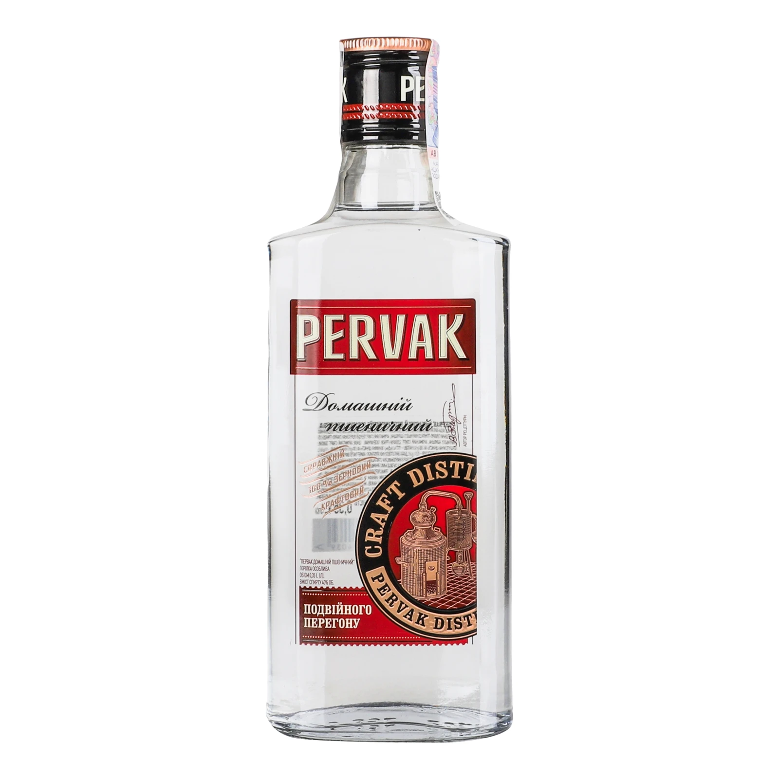 Горілка Pervak Домашній пшеничний особлива 40% 0.35л Фото №:1