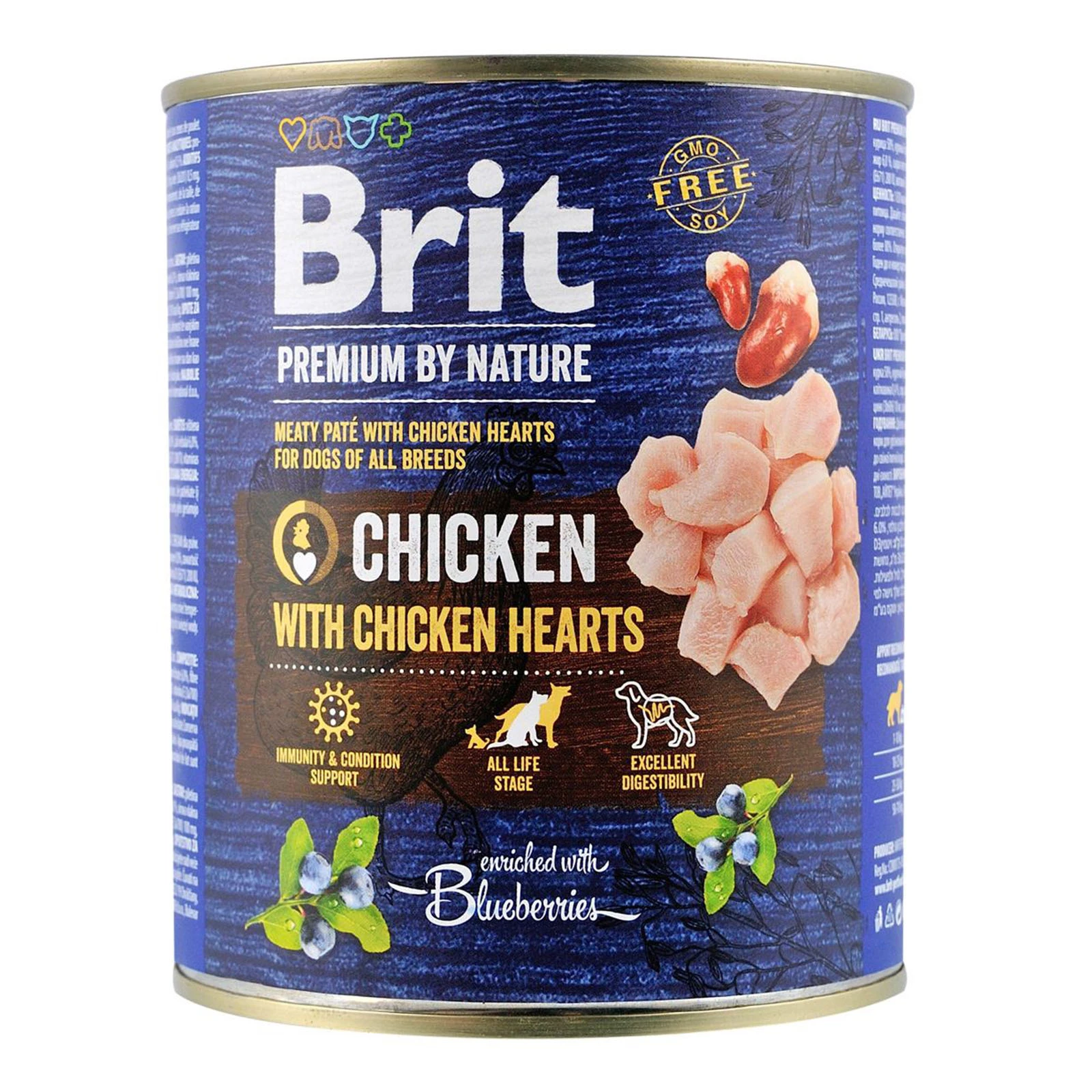 Корм Brit Premium by Nature Dog 800г курка з курячим серцем Фото №:1
