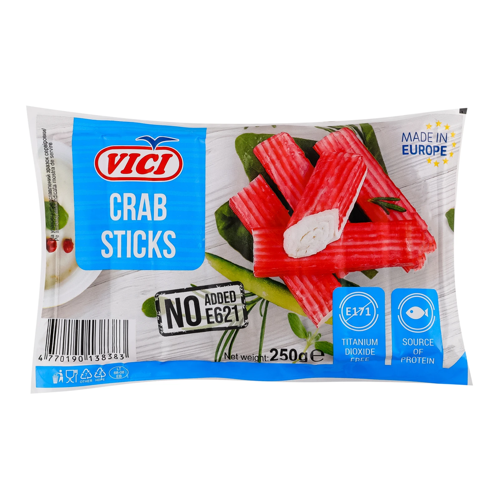 Палички крабові Vici заморожені 250г Фото №:1