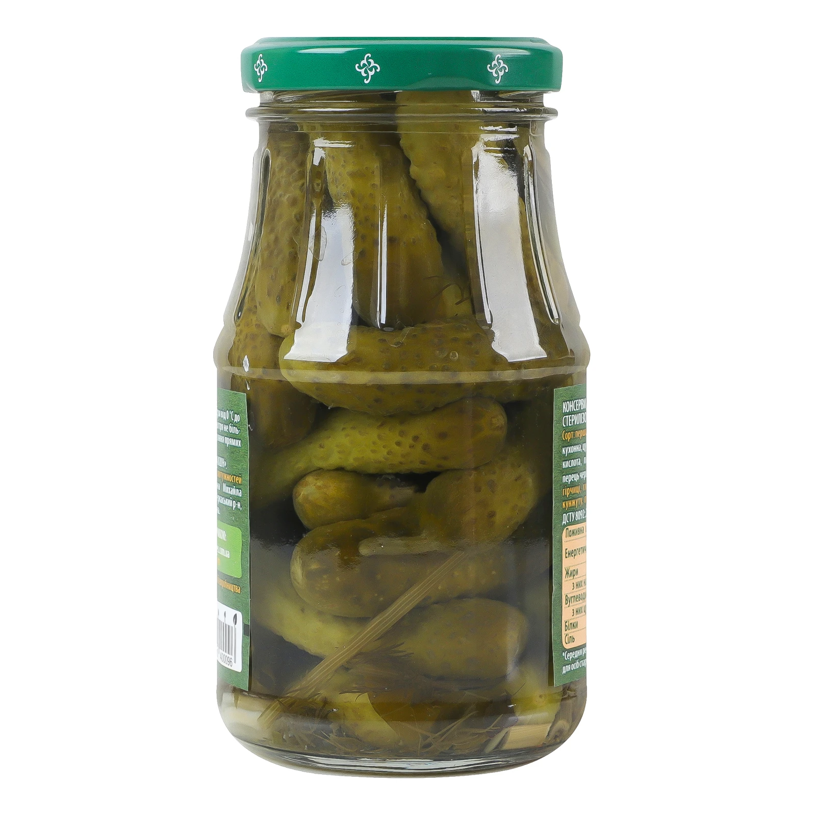 Огірки Верес Пікулі мариновані слабокислі стерилізовані 300г Фото №:2