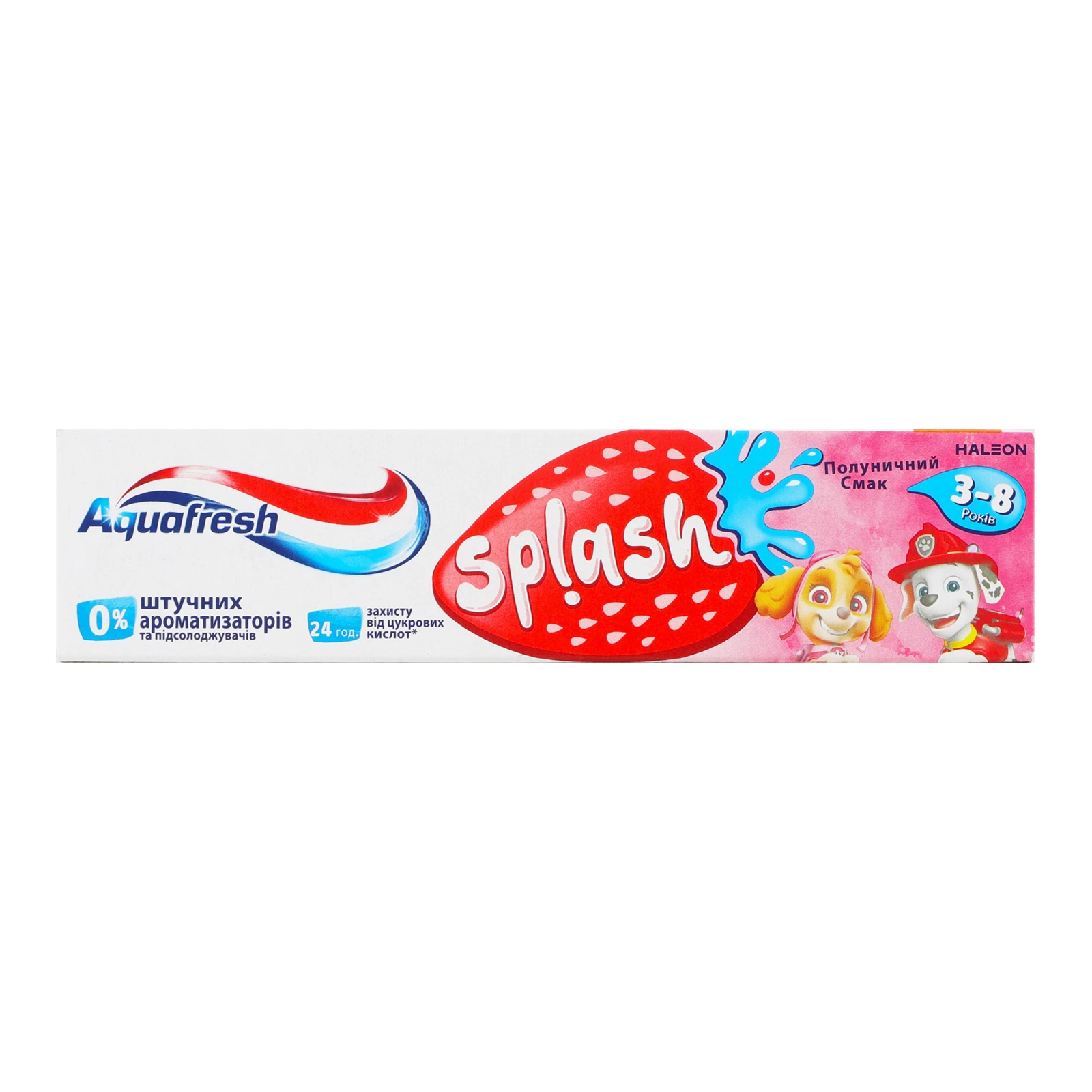 Паста зубна Aquafresh Splash з фтором полуничний смак для дітей від 3-х до 8-ми років 50мл