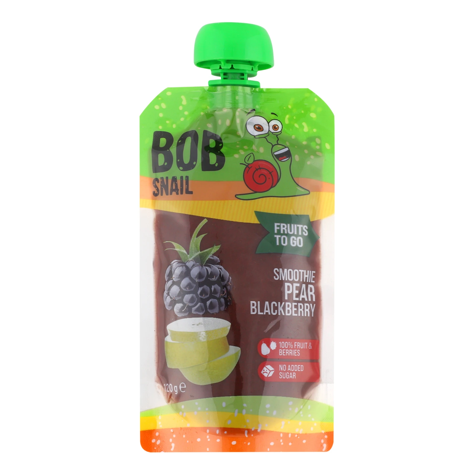 Пюре Bob Snail Смузі фруктово-ягідне пастеризоване Груша-лісова ожина 120г Фото №:1