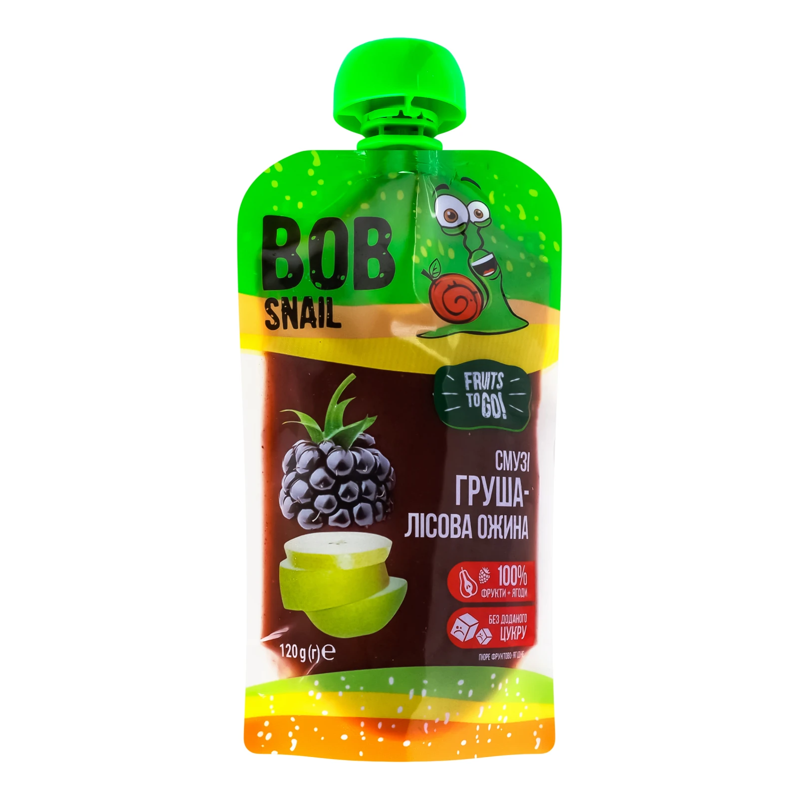 Пюре Bob Snail Смузі Груша-лісова ожина фруктово-ягідне 120г Фото №:1