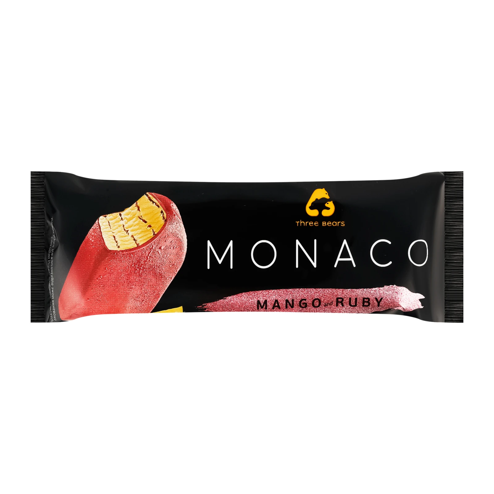 Морозиво Three bears Monaco Mango&Ruby 10% 75г