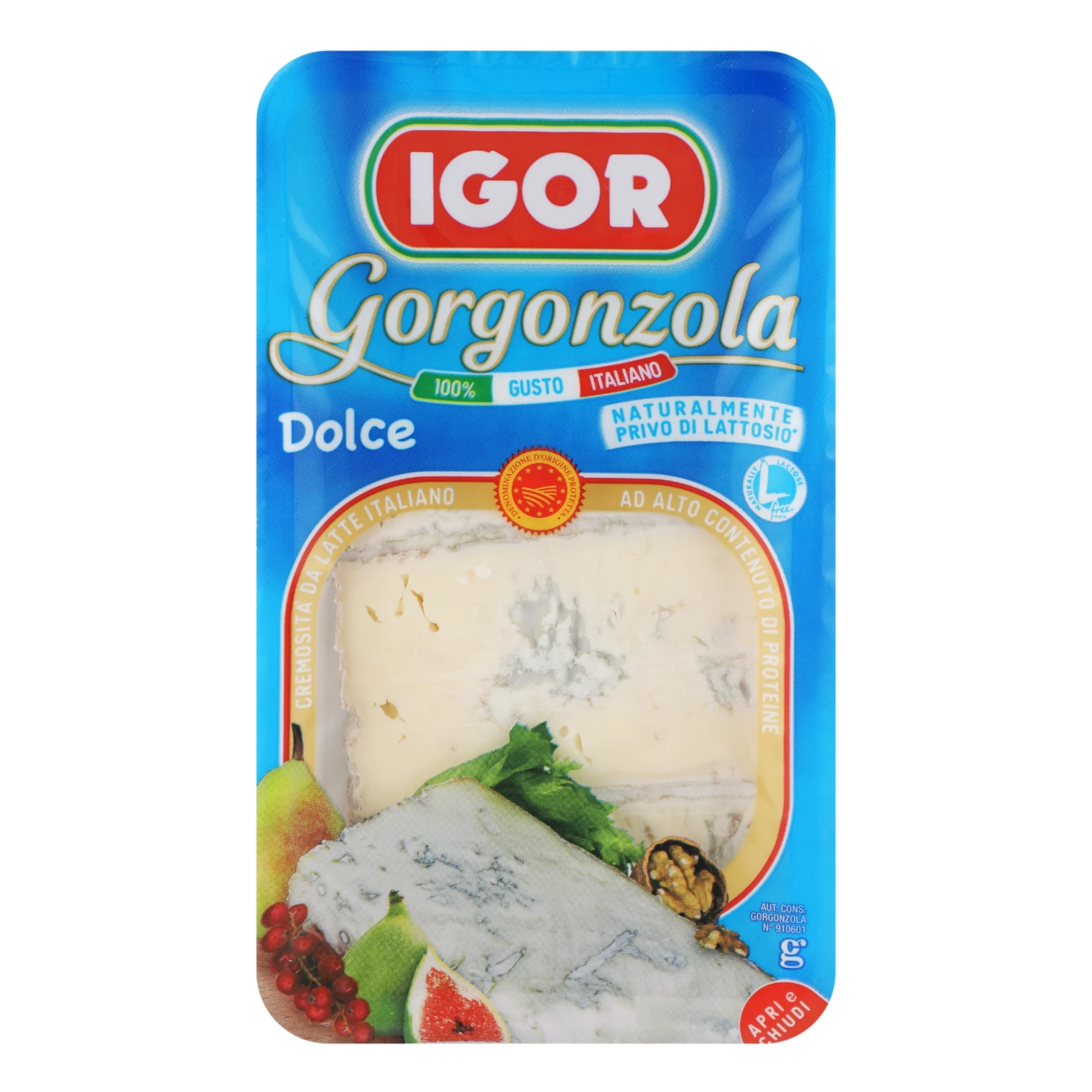 Сир Igor Gorgonzola Dolce м'який з блакитною пліснявою 58% 150г