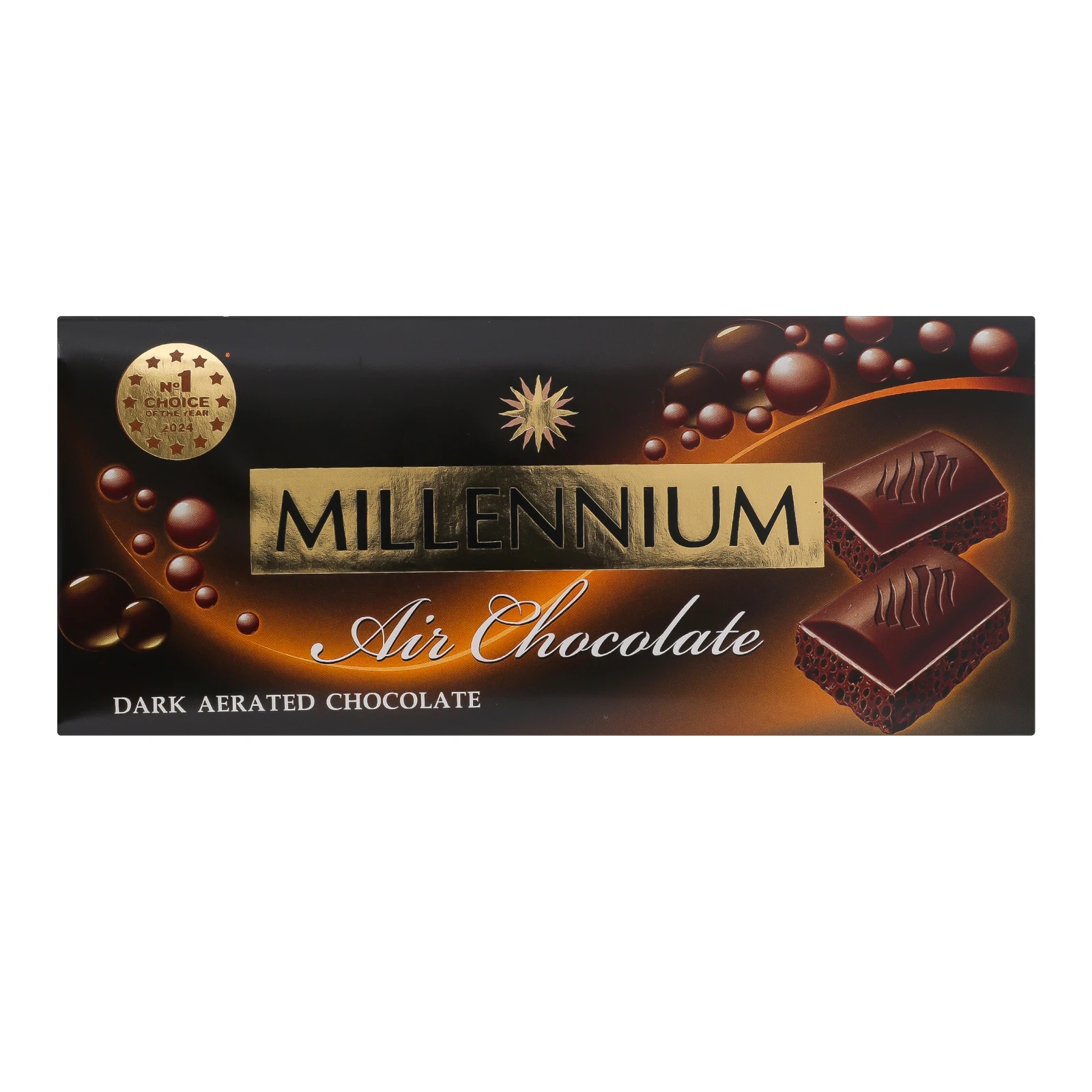 Шоколад Millennium чорний ніжно-гіркий пористий 85г Фото №:1