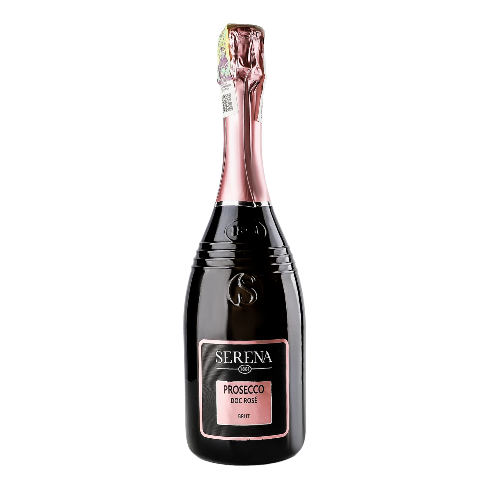 Вино ігристе Serena 1881 Prosecco DOC Rose Brut Millesimato рожеве брют 11% 0.75л Фото №:1