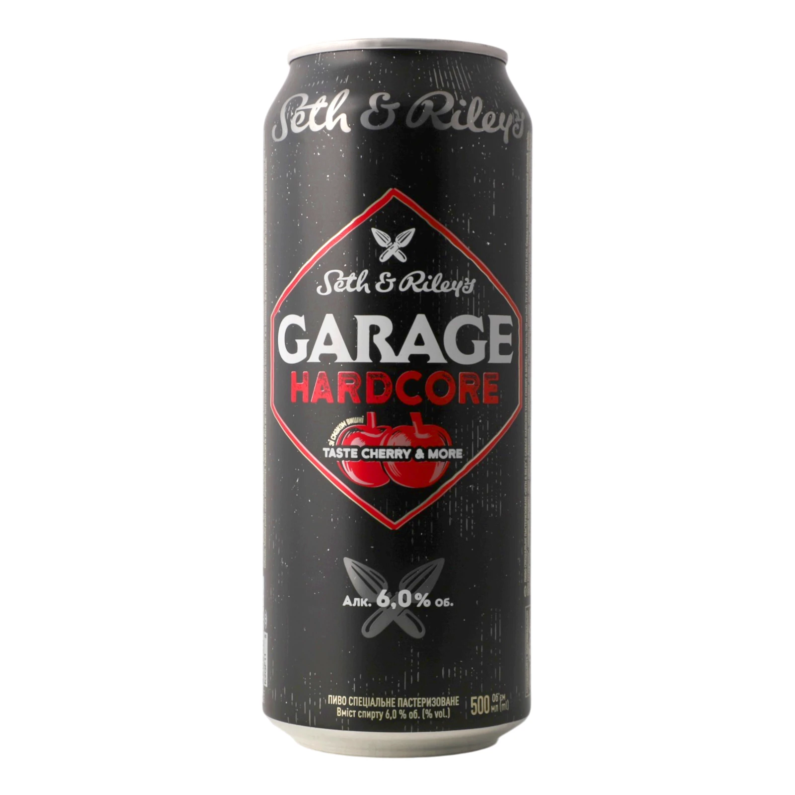 Пиво Seth&Riley's Garage Hardcore спеціальне пастеризоване Cherry&More 6% 0.5л фото 2