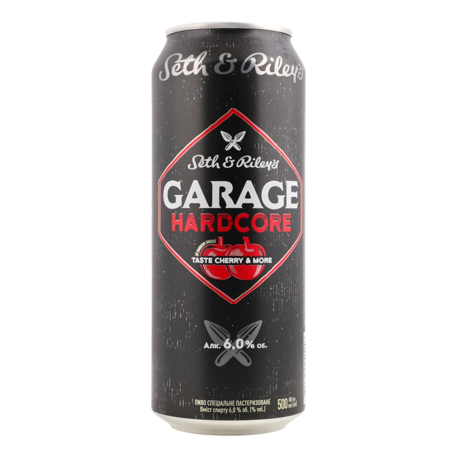 Пиво Seth&Riley's Garage Hardcore спеціальне пастеризоване Cherry&More 6% 0.5л Фото №:1