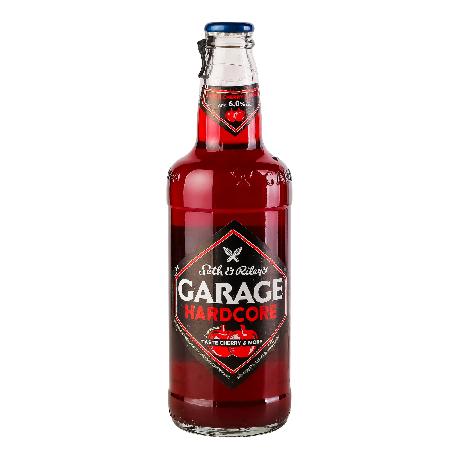 Пиво Seth&Riley's Garage Hardcore спеціальне пастеризоване Cherry&More 6% 0.44л