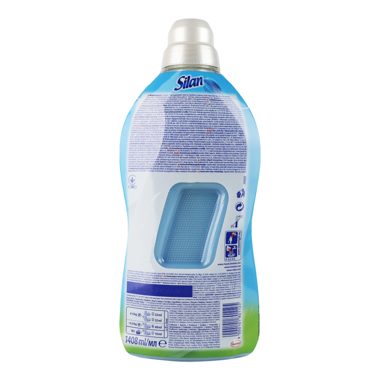 Пом'якшувач для тканин Silan Fresh Sky концентрований 1.408л Фото №:2