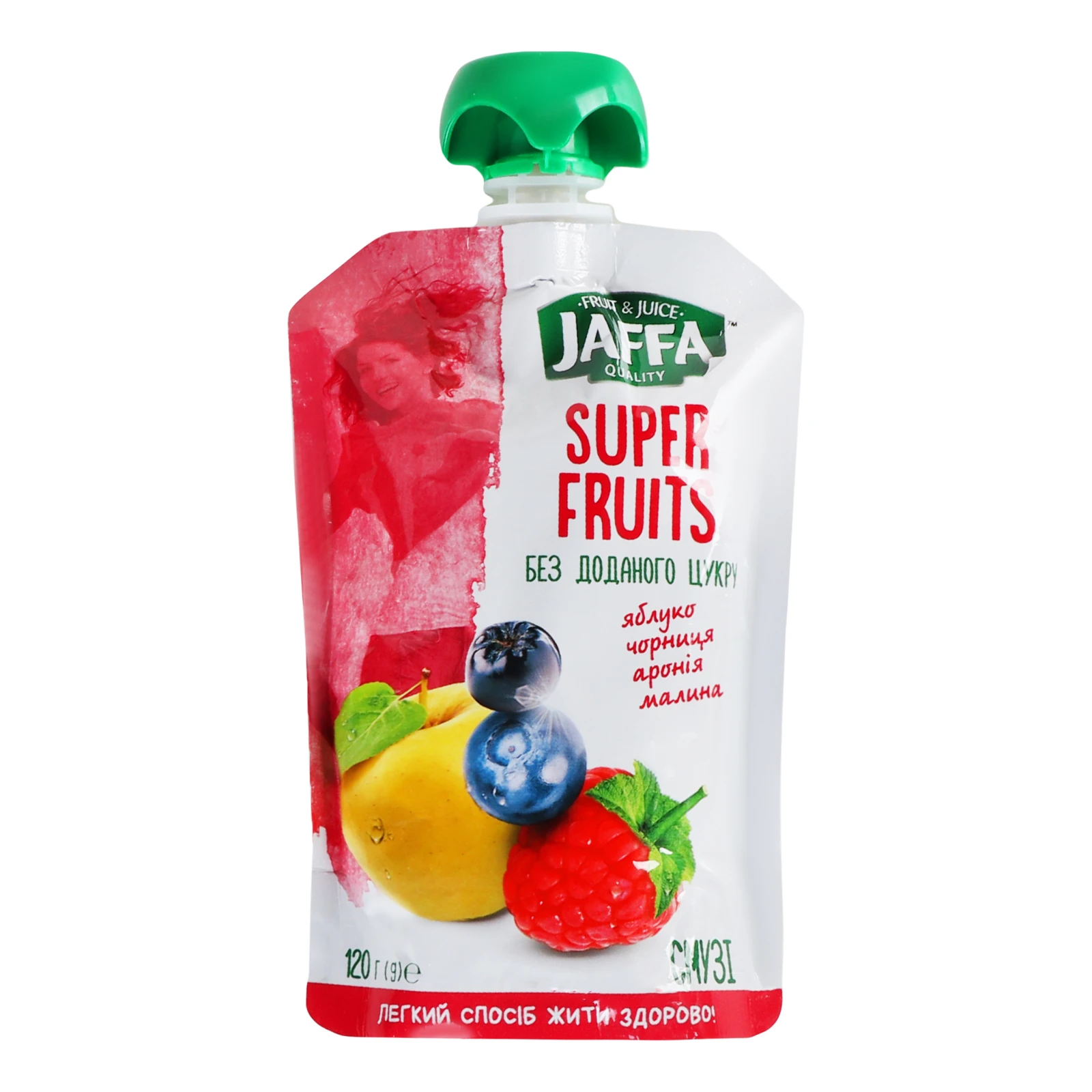 Смузі Jaffa Super Fruits Яблуко-чорниця-аронія-малина 120г Фото навігації №:1