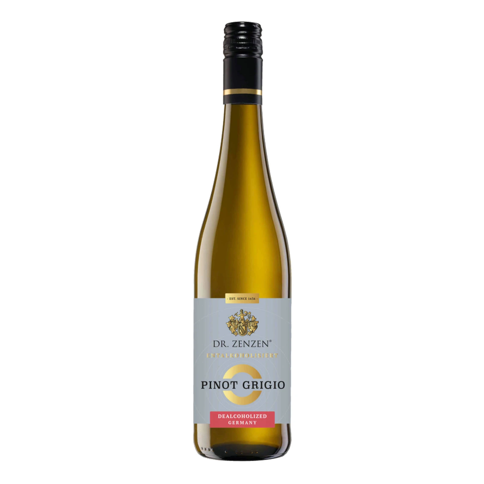 Вино Dr.Zenzen Pinot Grigio біле напівсолодке безалкогольне 0% 0.75л Фото навігації №:1