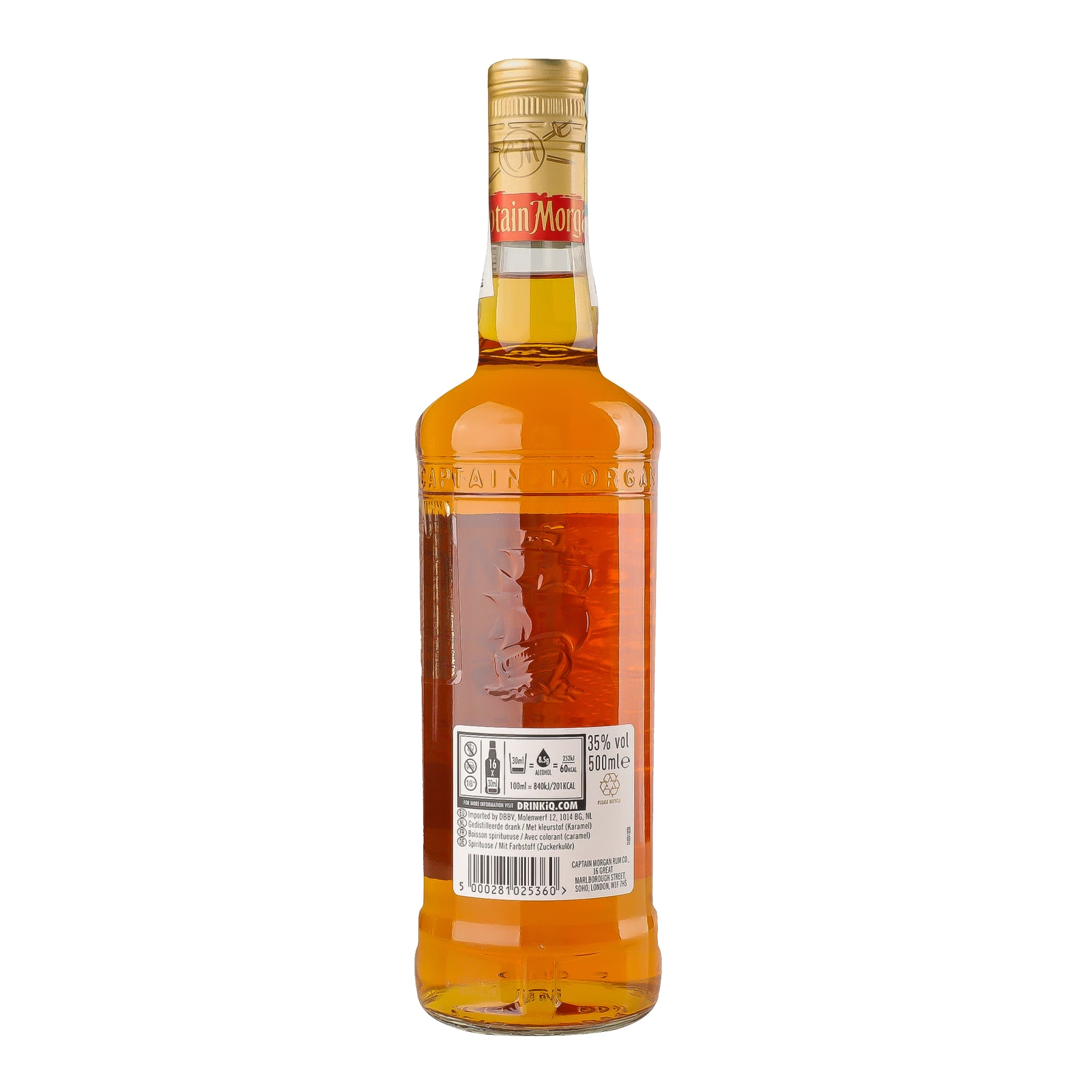 Напій алкогольний Captain Morgan Spiced Gold на основі Карибського рому 35% 0.5л Фото №:2