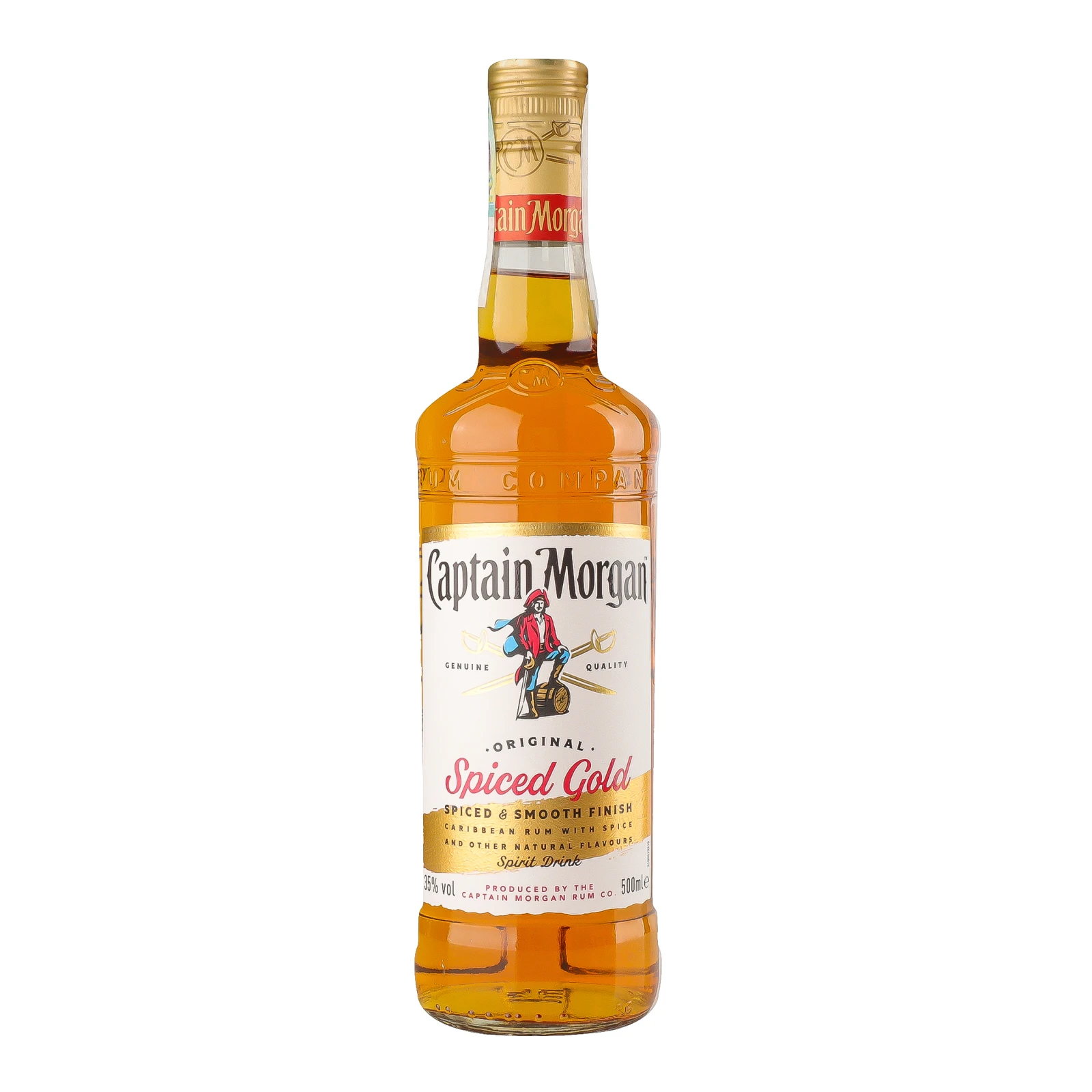Напій алкогольний Captain Morgan Spiced Gold на основі Карибського рому 35% 0.5л Фото №:1