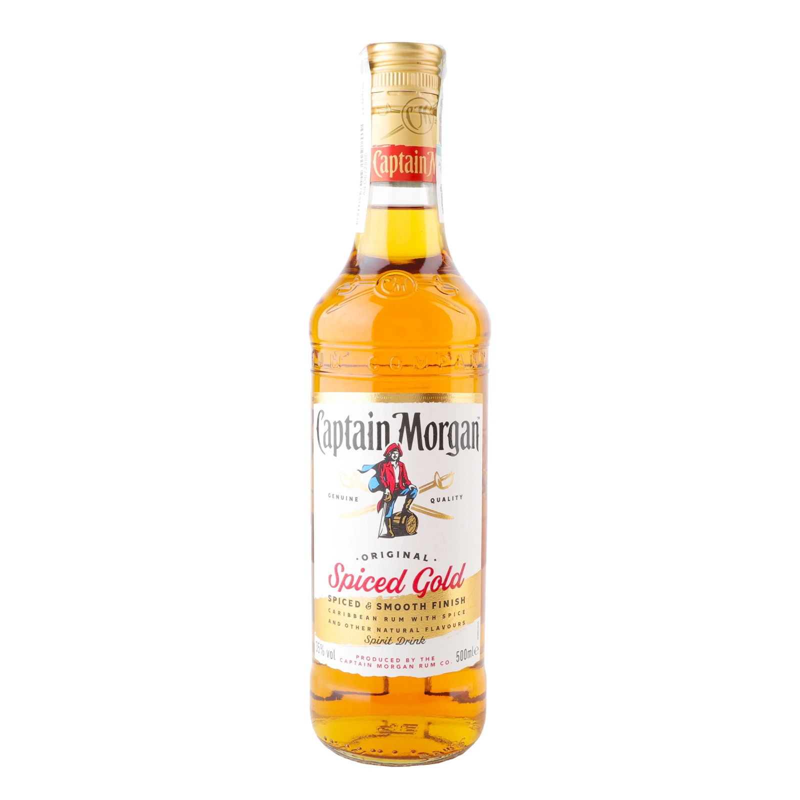 Напій алкогольний Captain Morgan Spiced Gold на основі карибського рому 35% 0.5л Фото №:1