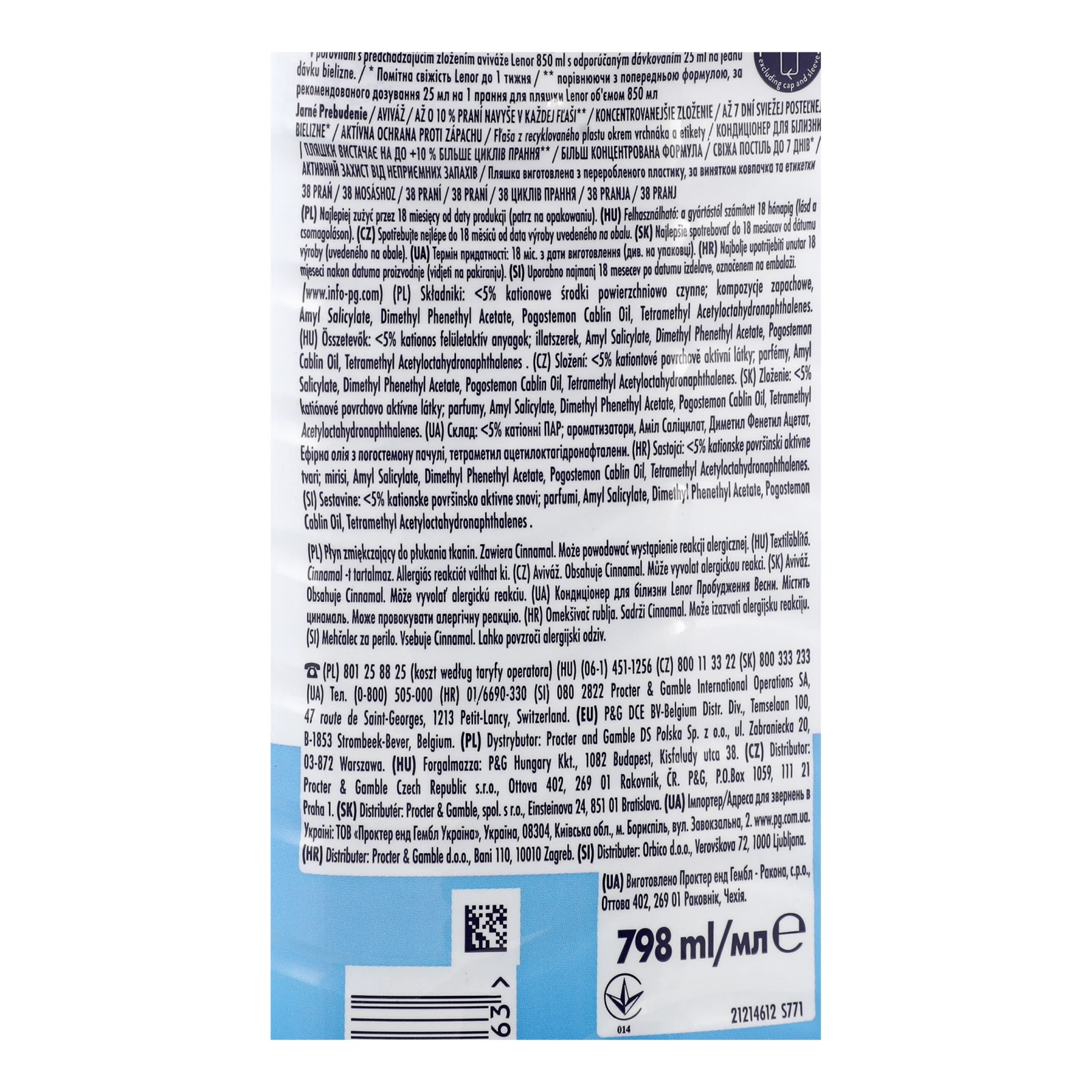 Кондиціонер для білизни Lenor Spring Awakening 850мл Фото №:3