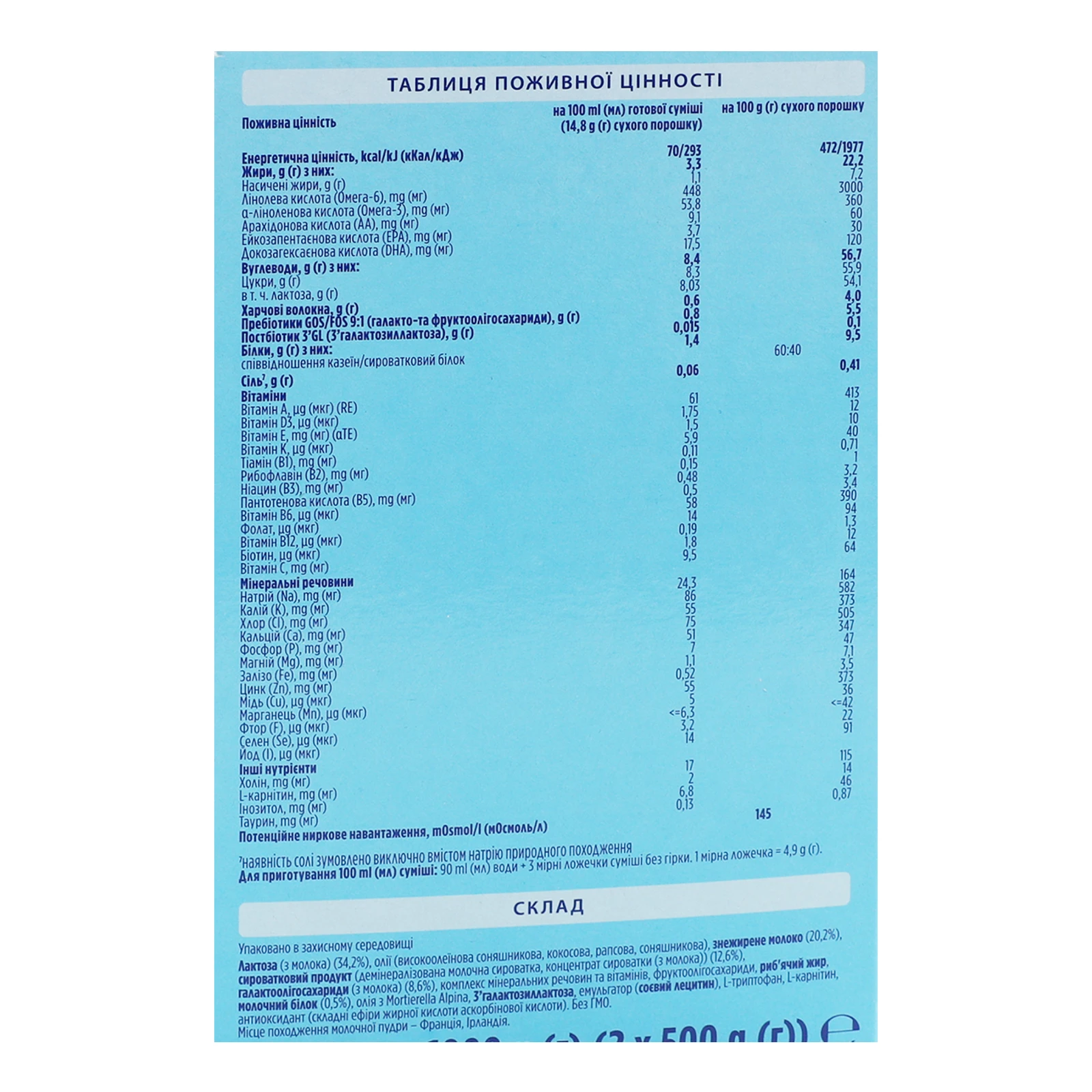 Суміш дитяча Nutrilon Premium+ 2 суха молочна для дітей від 6-ти до 12-ти місяців 1кг Фото №:3