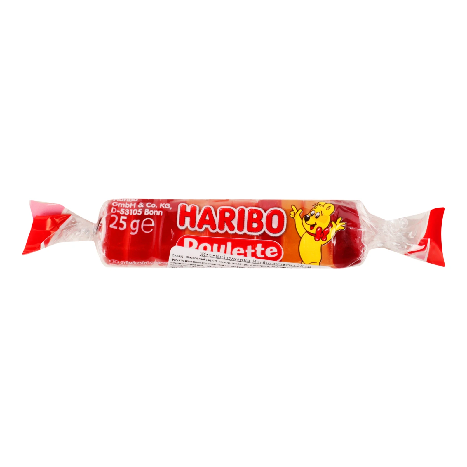 Цукерки желейні Haribo Roulette неглазуровані 25г Фото №:1
