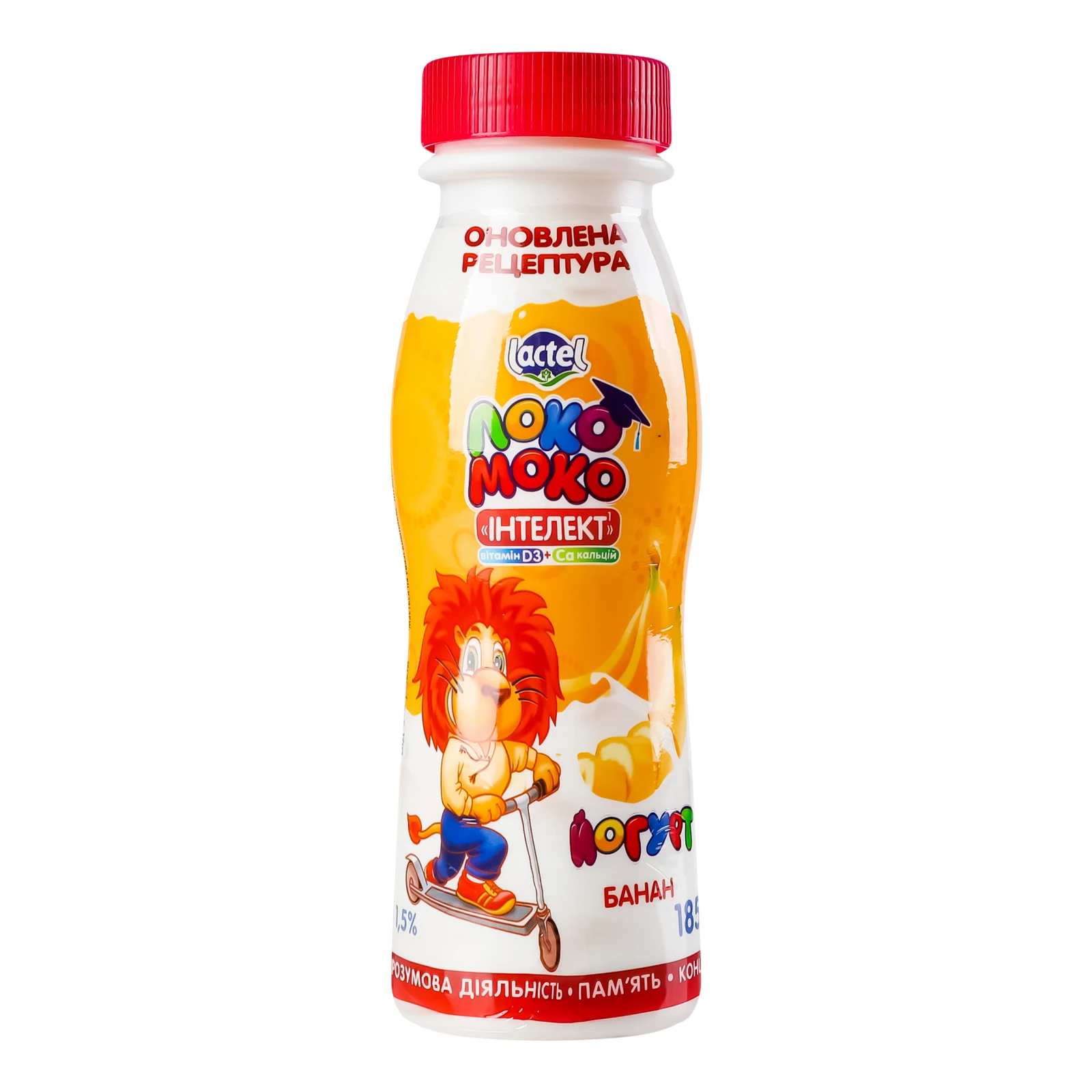 Йогурт Локо Моко Інтелект Банан 1.5% 185г Фото №:1