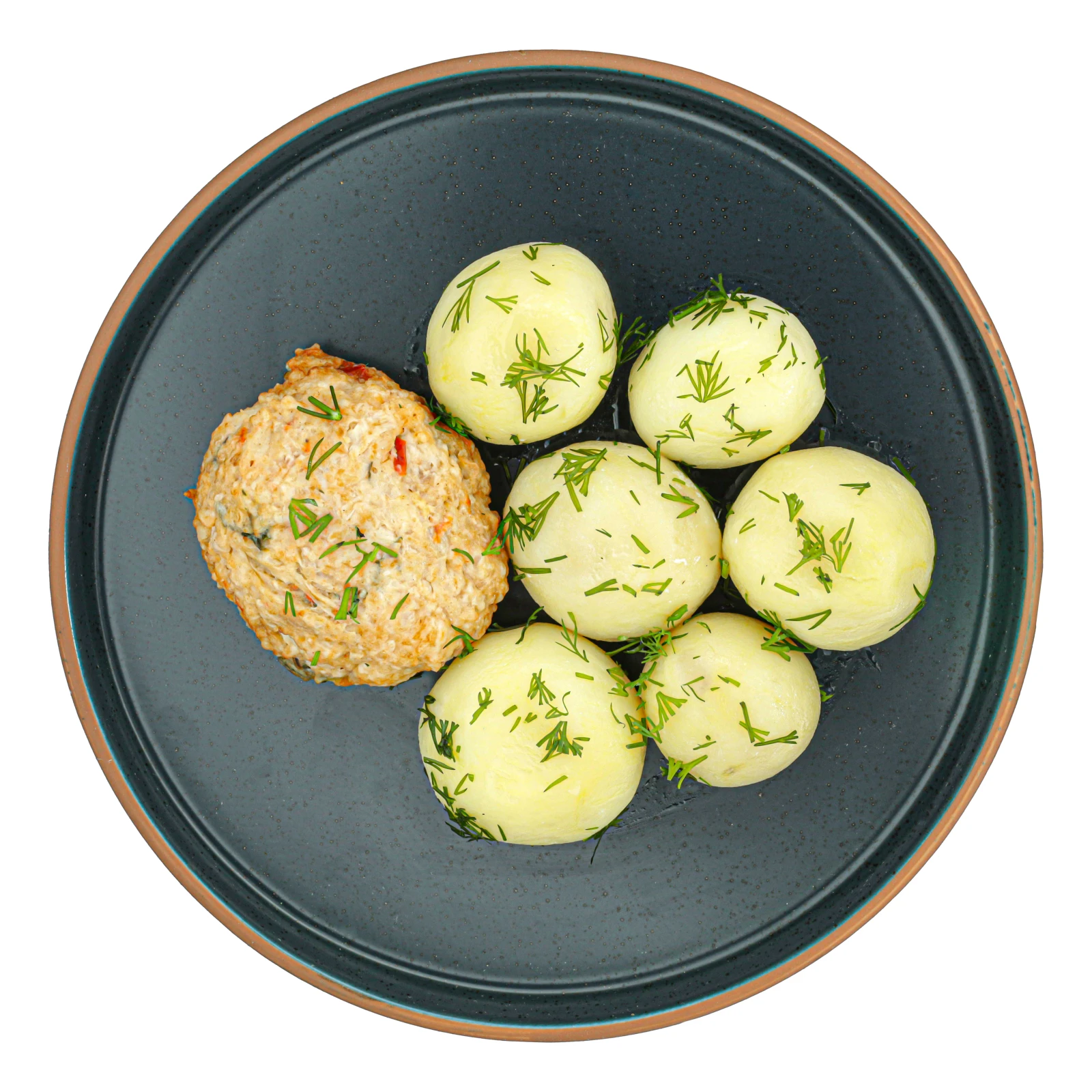 Твій обід N4 - картопля відварна та філе куряче рублене з овочами 350г Фото №:1