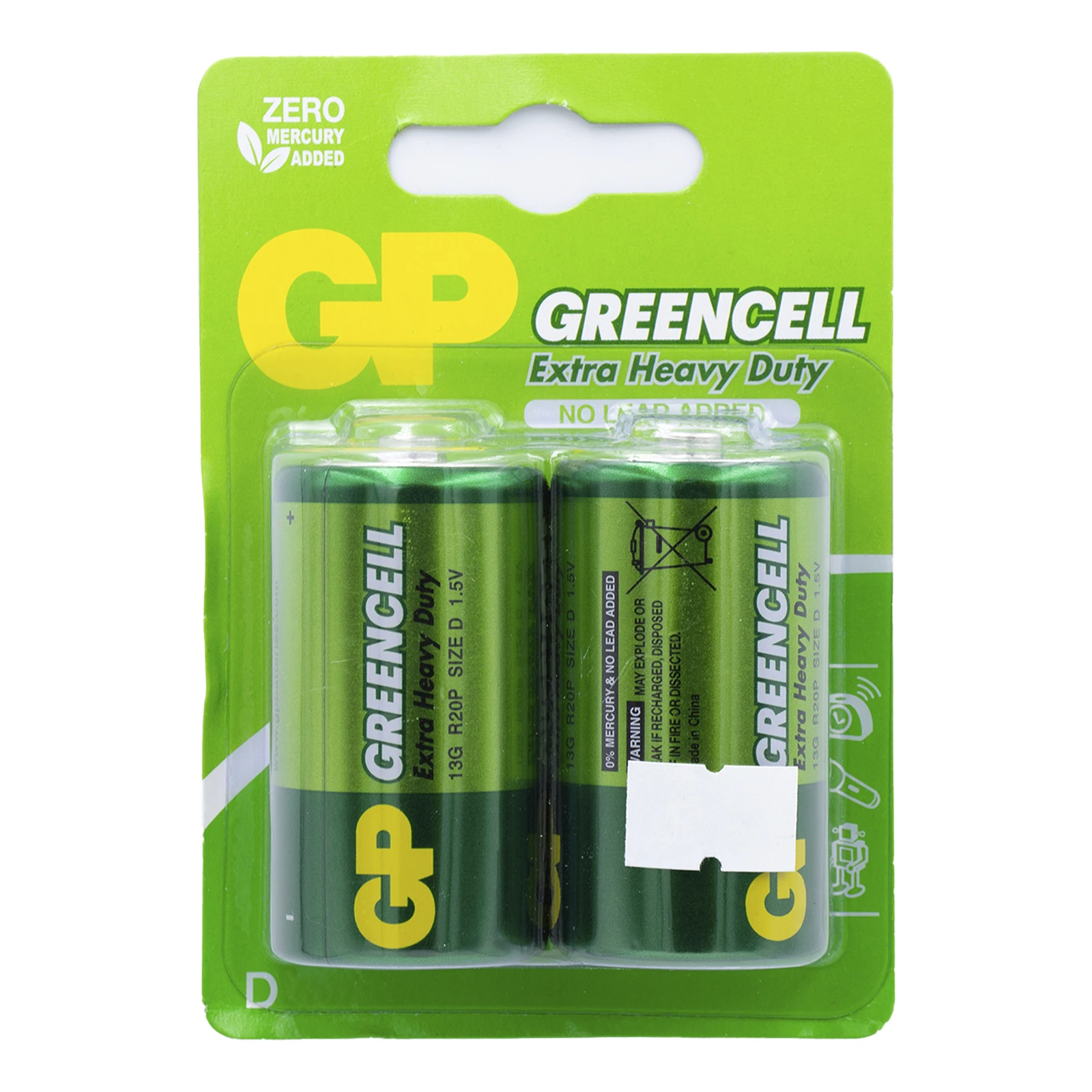 Батарейка GP 13G-U2 R20 D (20/120) блістер 2шт Фото №:1
