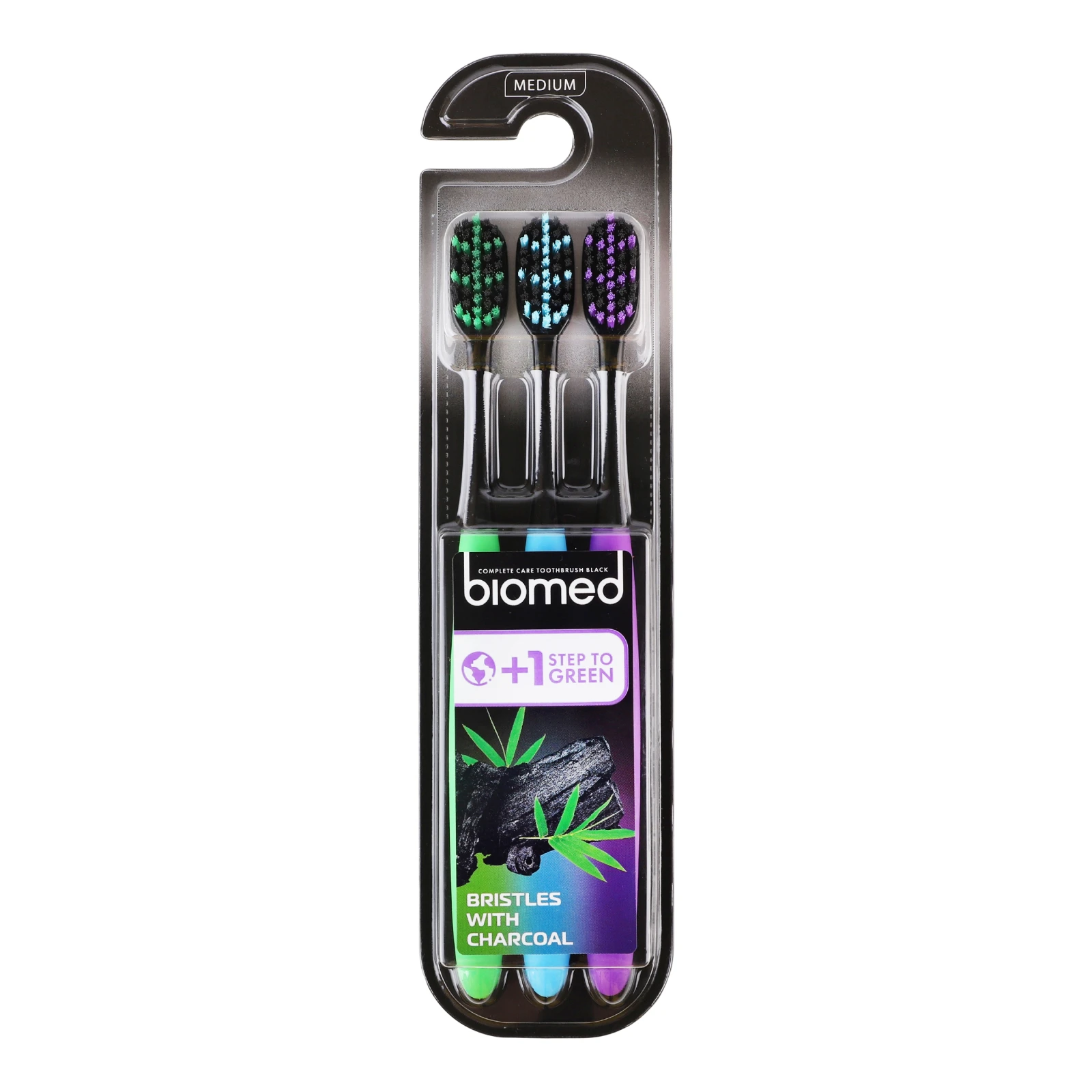Щітка зубна Biomed Black Medium комплексна 3шт/уп Фото №:1