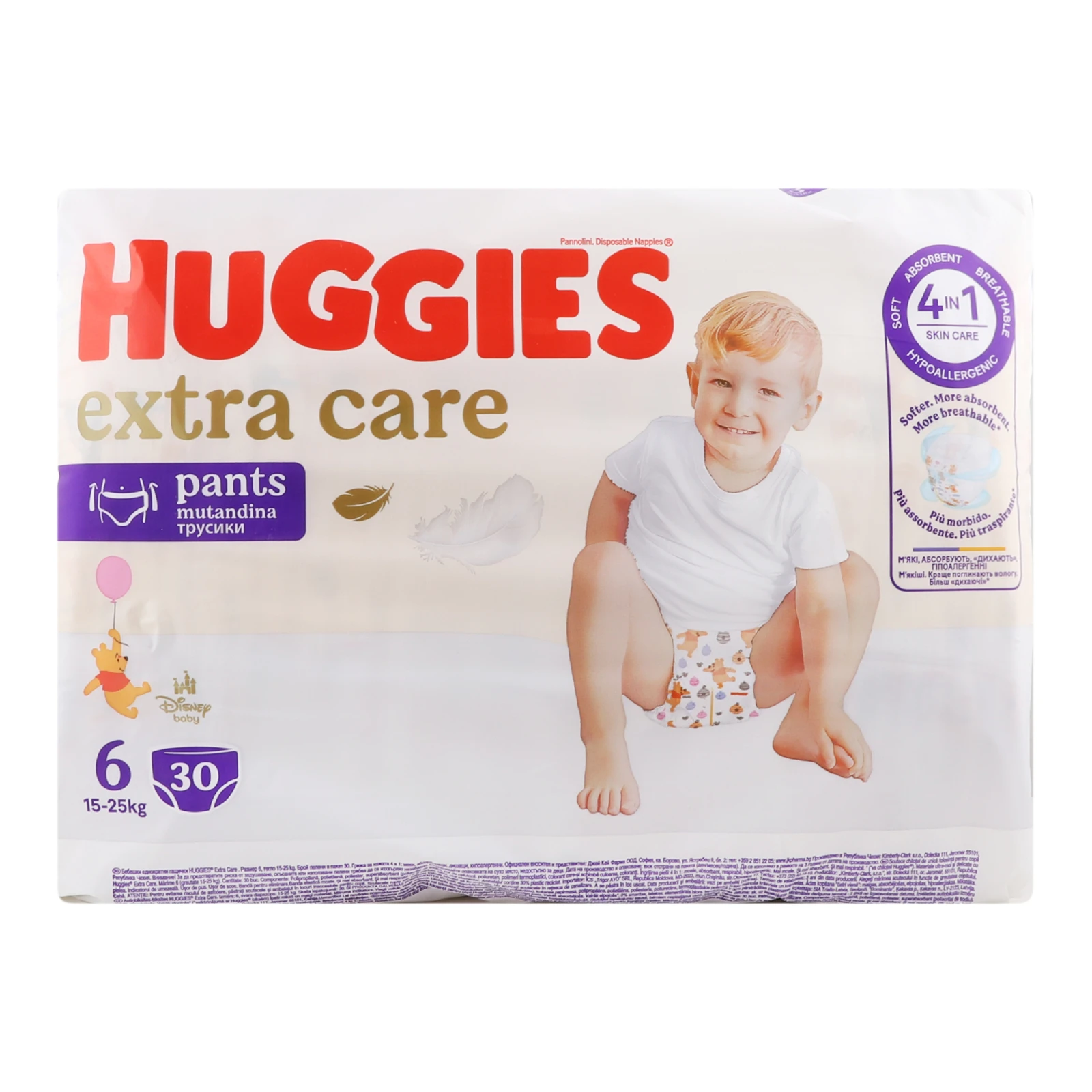 Підгузки-трусики Huggies Elite Soft 6 15-25кг для дітей 30шт Фото №:1