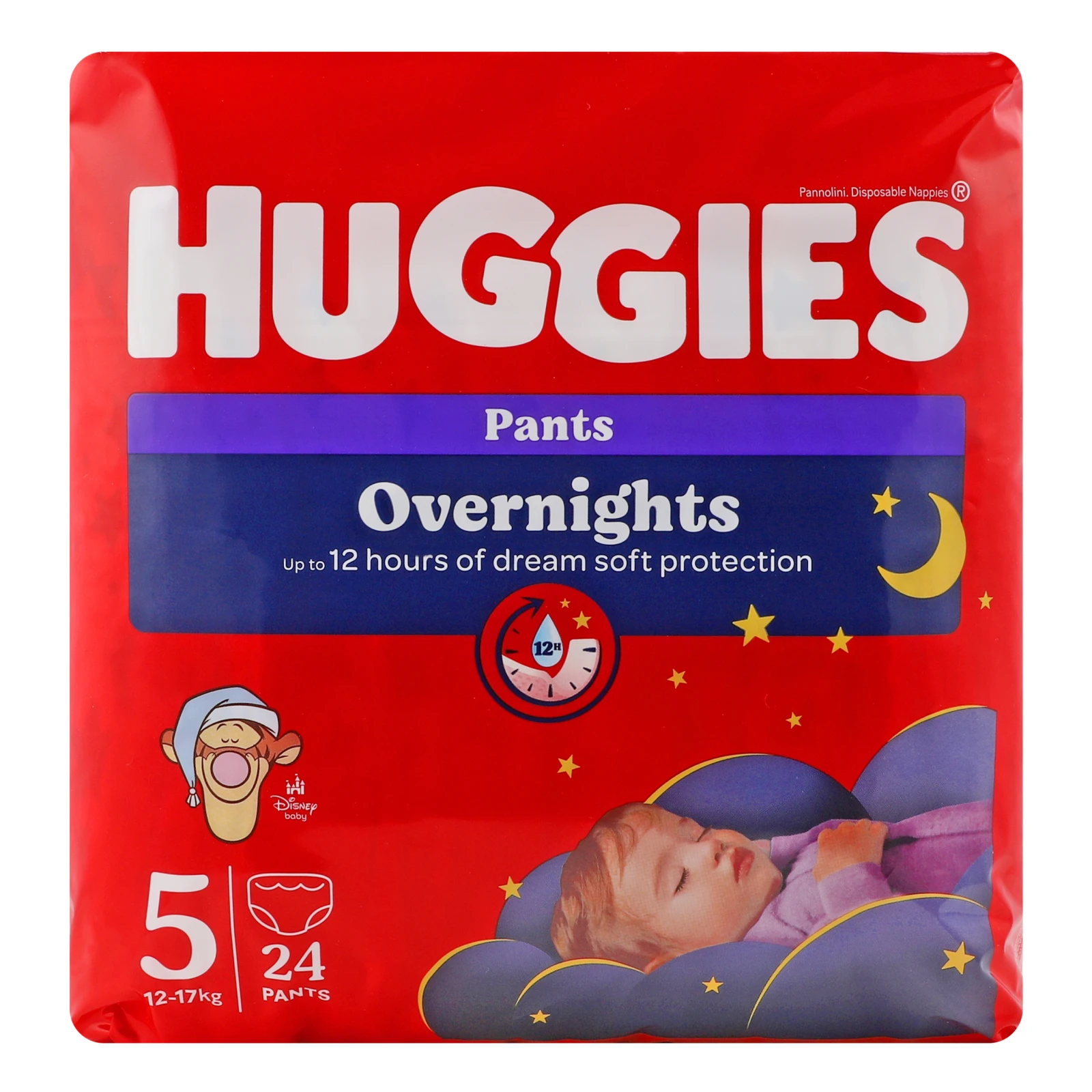 Підгузки-трусики Huggies Pants Overnights 5 12-17кг дитячі 24шт Фото №:1