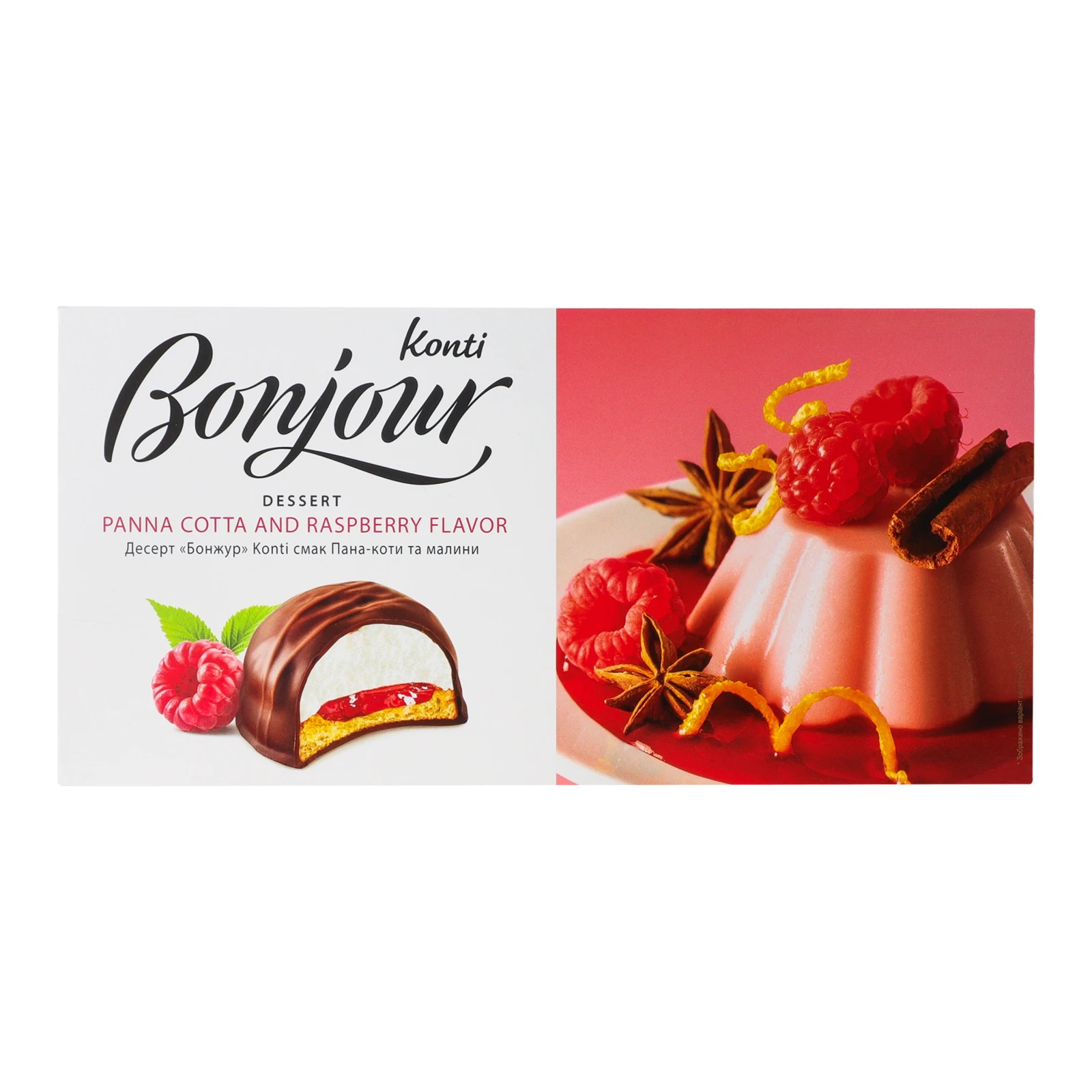 Десерт Bonjour зі смаком Пана-коти та малини 232г Фото №:1