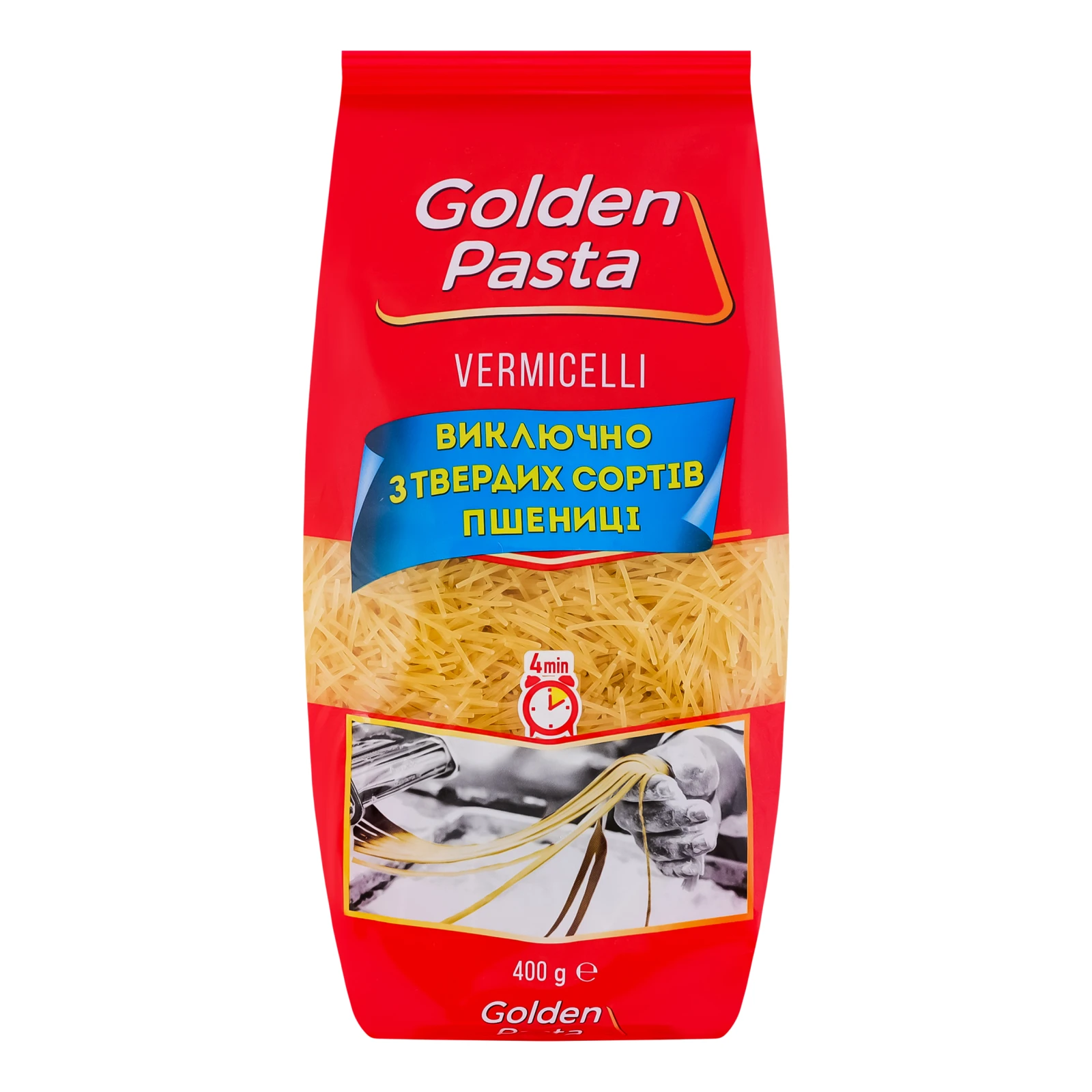 Макаронні вироби Golden Pasta вермішель тонка коротка 400г Фото №:1