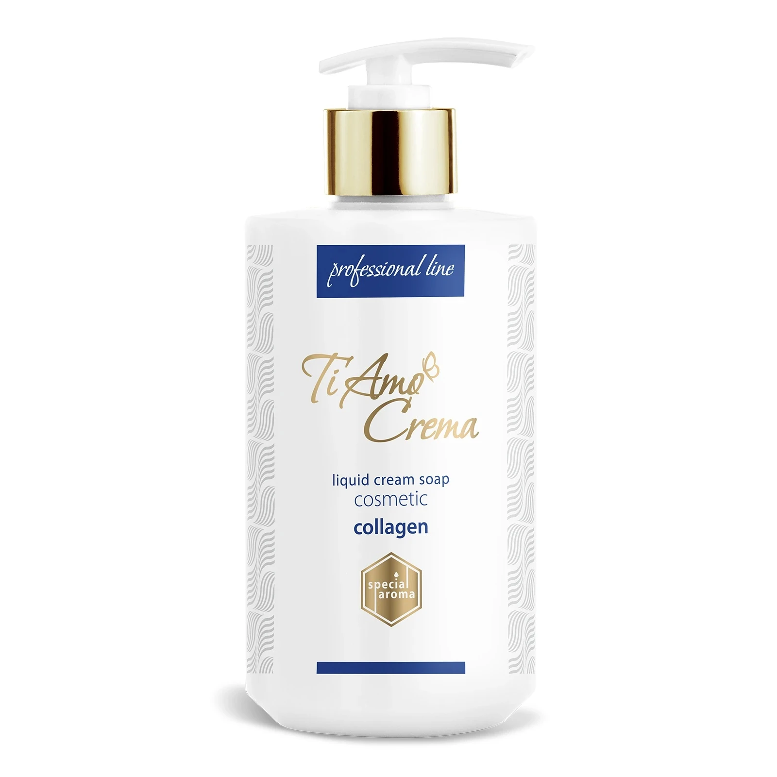 Крем-мило Ti Amo Crema рідке туалетне косметичне з колагеном з дозатором 450мл Фото №:1
