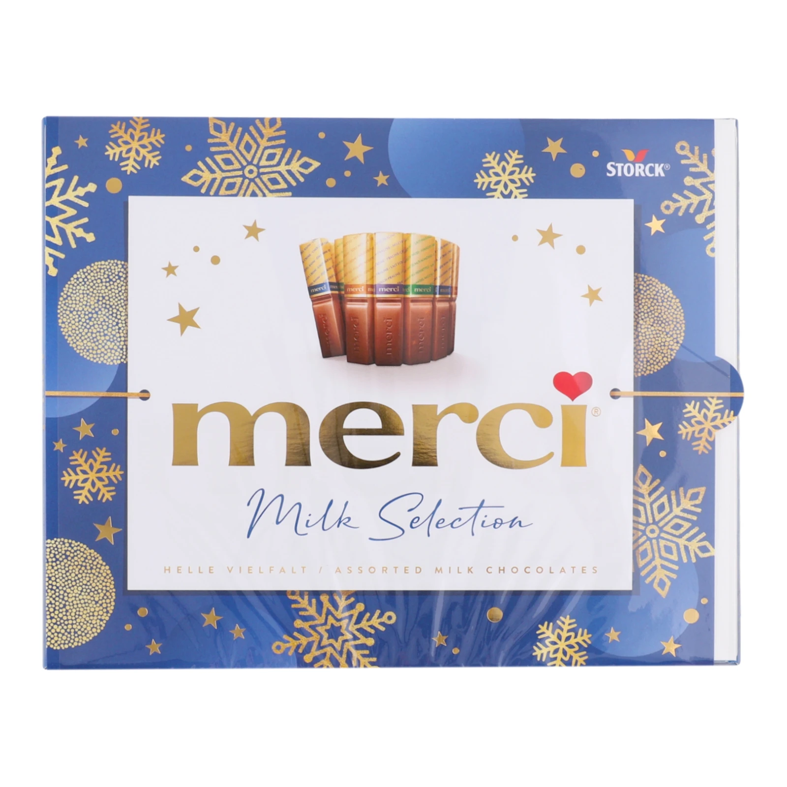 Набір цукерок Merci Milk Selection з молочного шоколаду асорті з начинкою і без начинки 250г Фото №:1