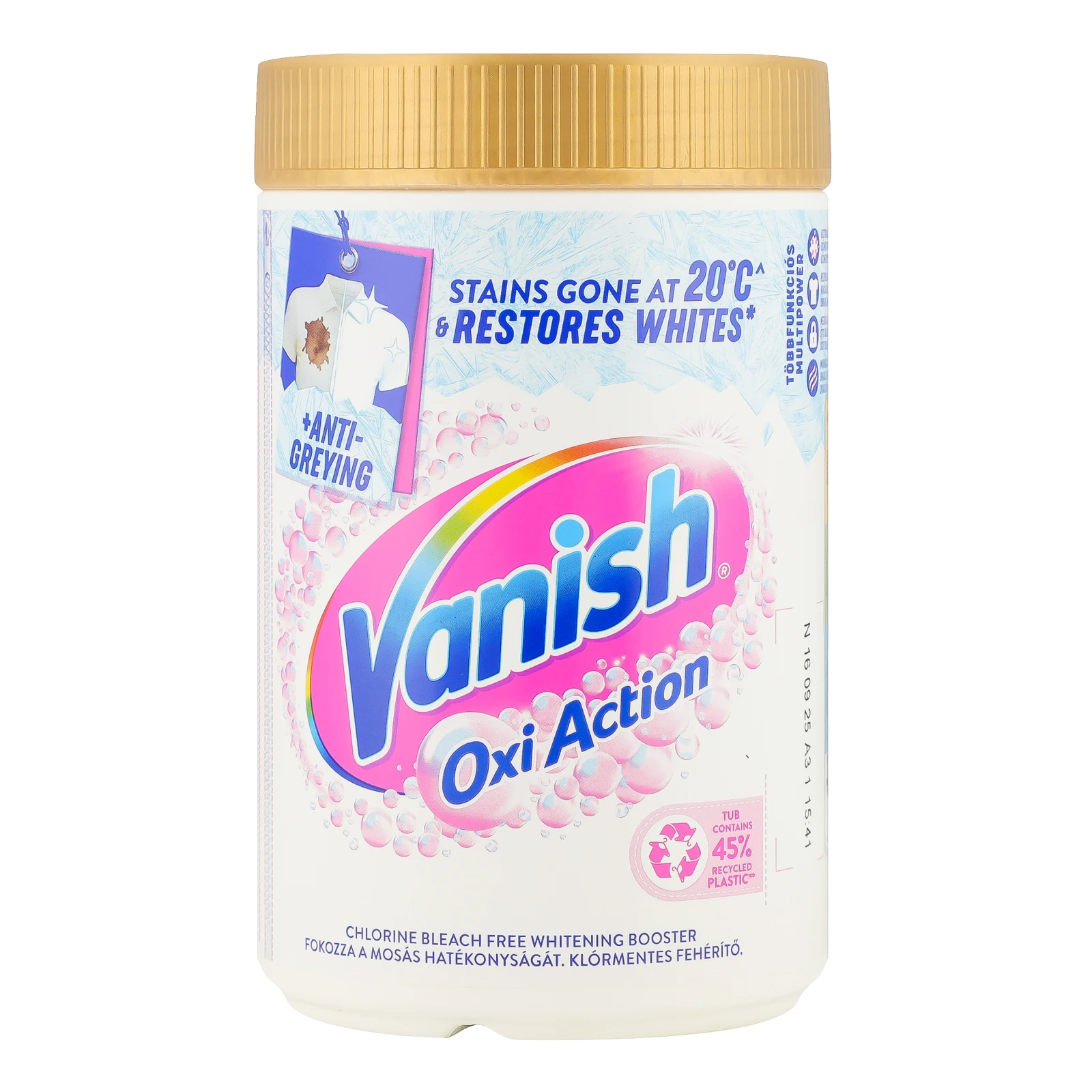 Засіб для видалення плям та відбілювач Vanish Oxi Action Кришталева білизна для тканин порошкоподібний 625г
