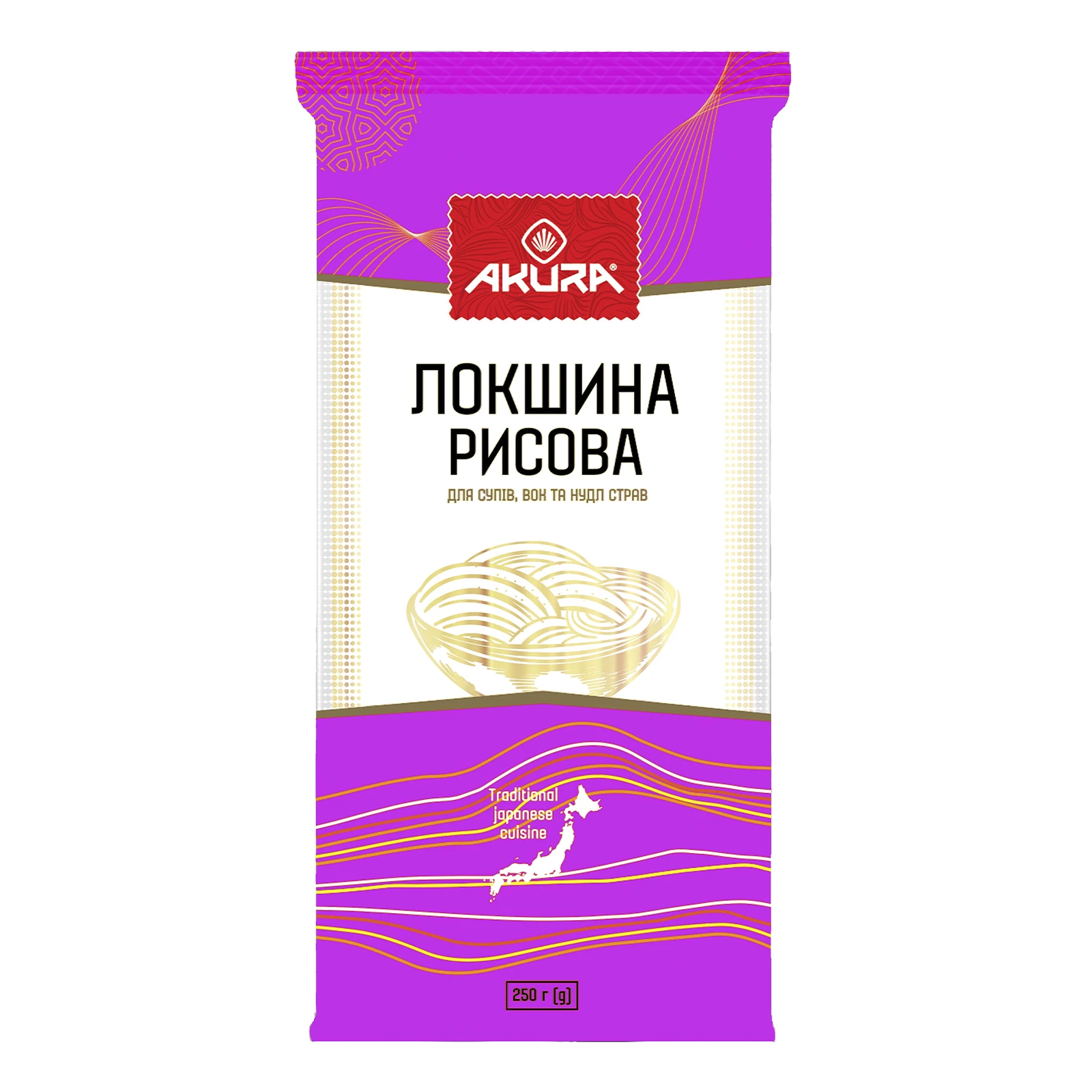 Локшина Akura рисова 250г Фото №:1