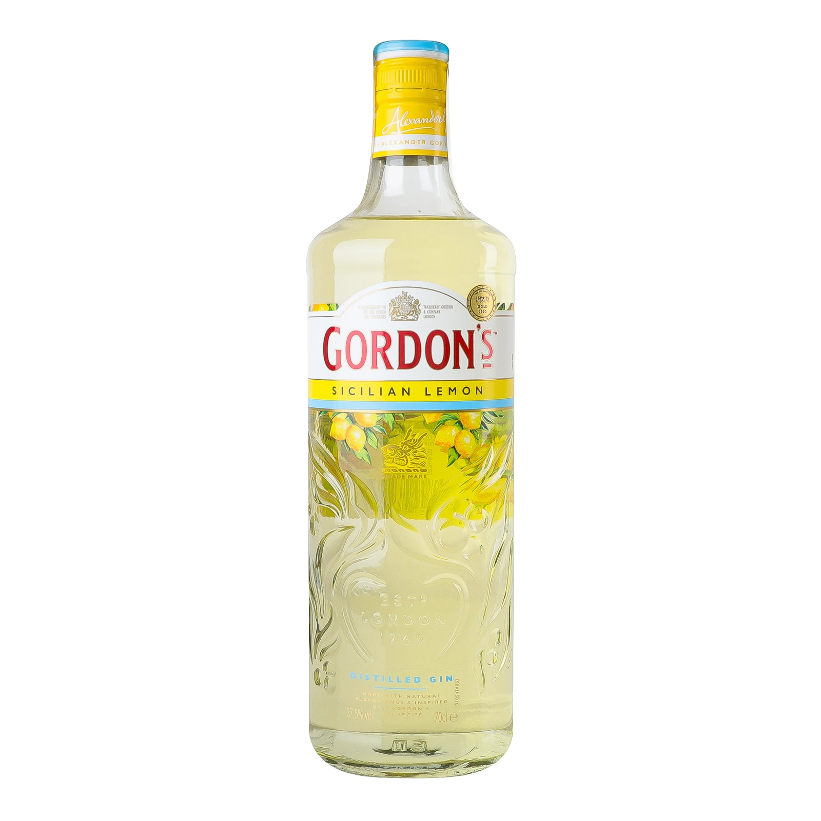 Напій алкогольний Gordon's Sicilian Lemon на основі джину 37.5% 0.7л Фото №:1