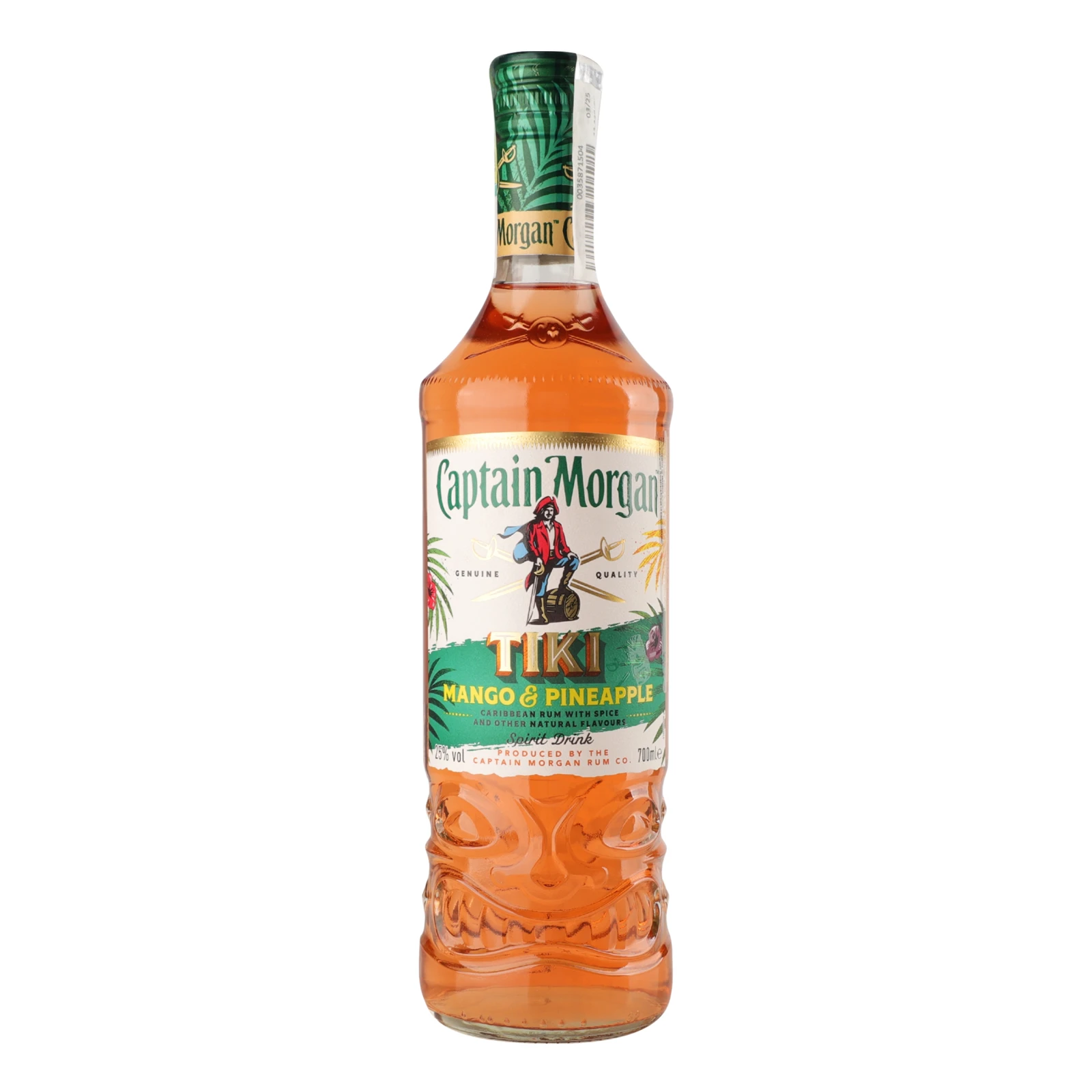Напій алкогольний Captain Morgan Tiki на основі карибського рому Манго та ананас 25% 0.7л
