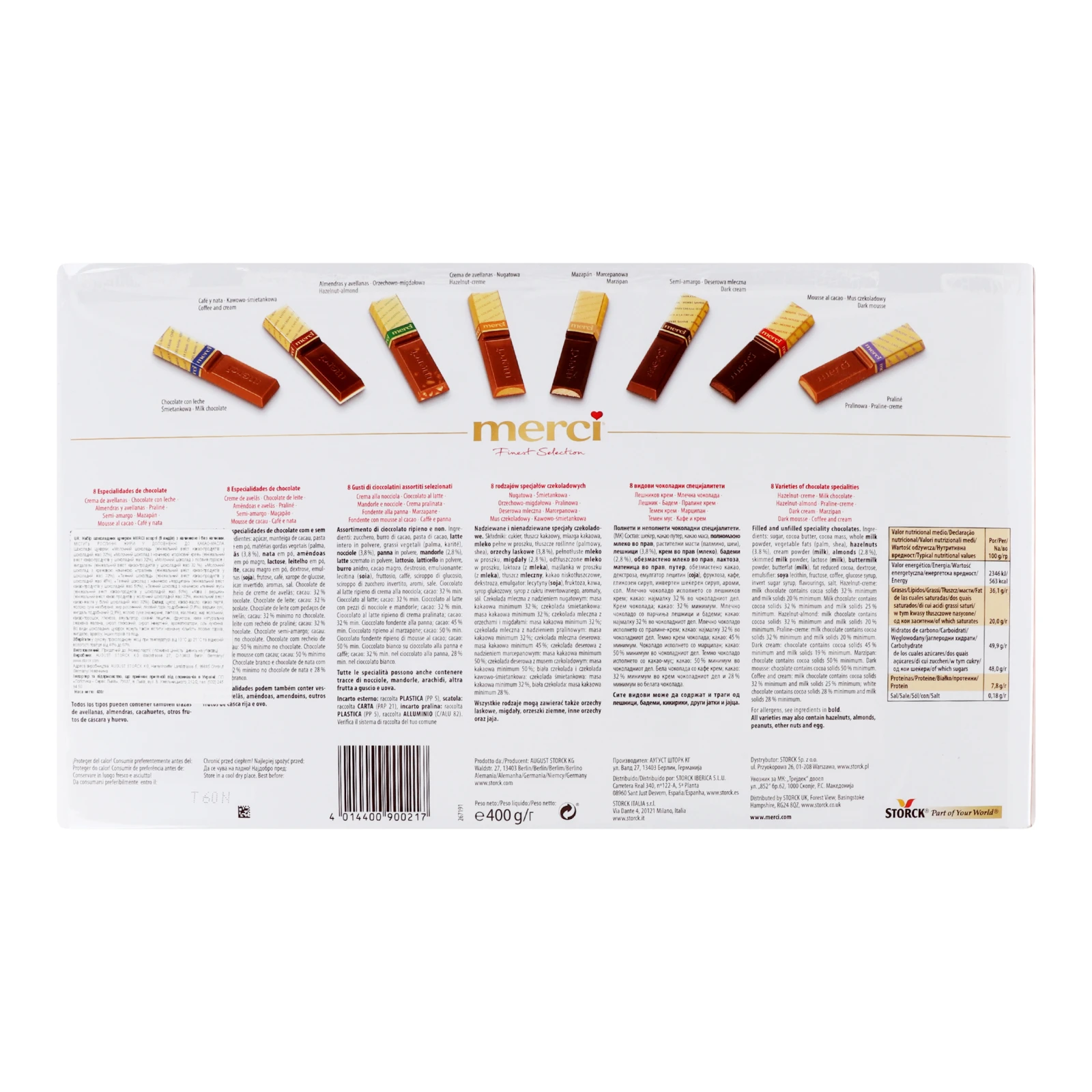 Набір цукерок Merci Finest Selection шоколадних асорті 400г Фото №:2