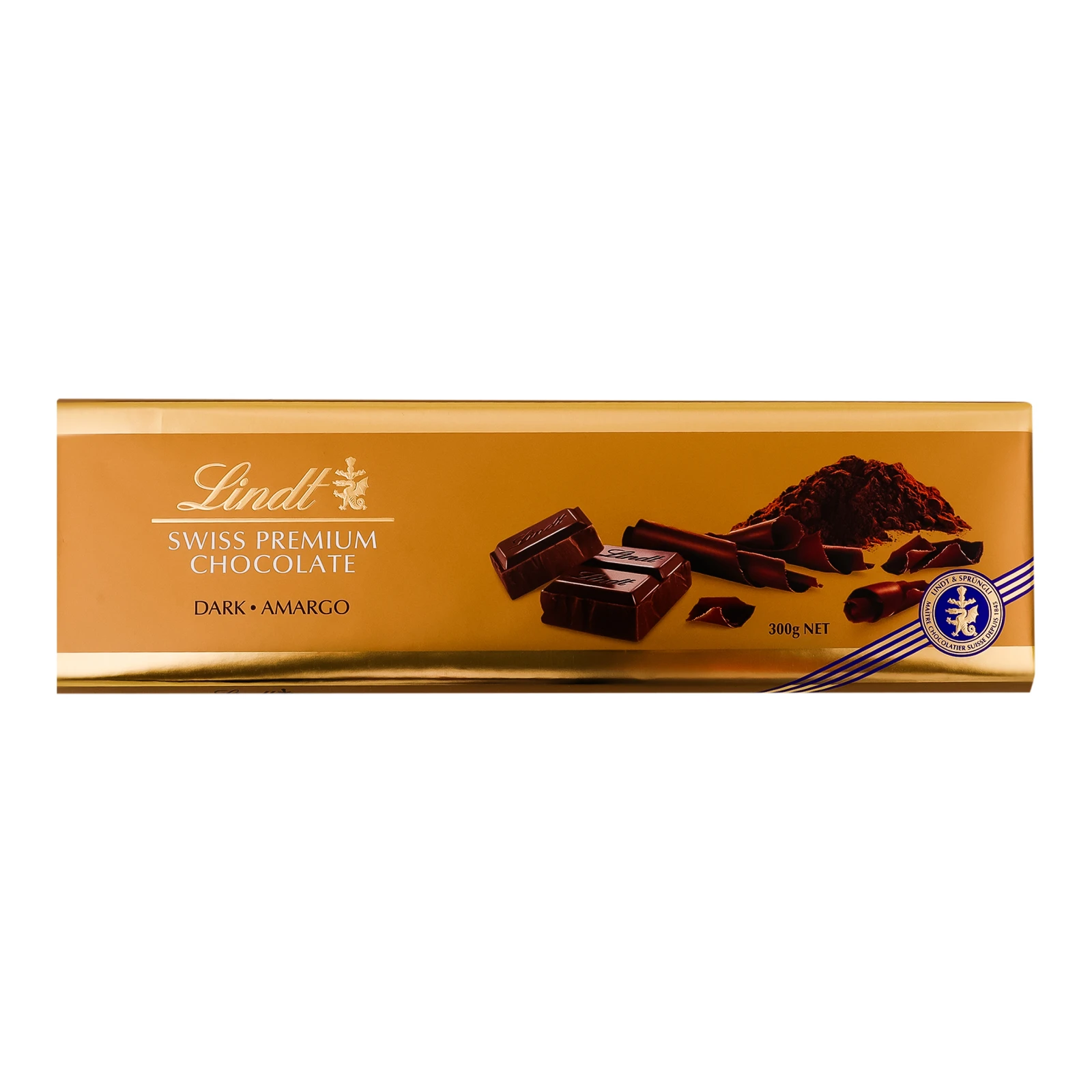 Шоколад Lindt швейцарський чорний 300г Фото №:1