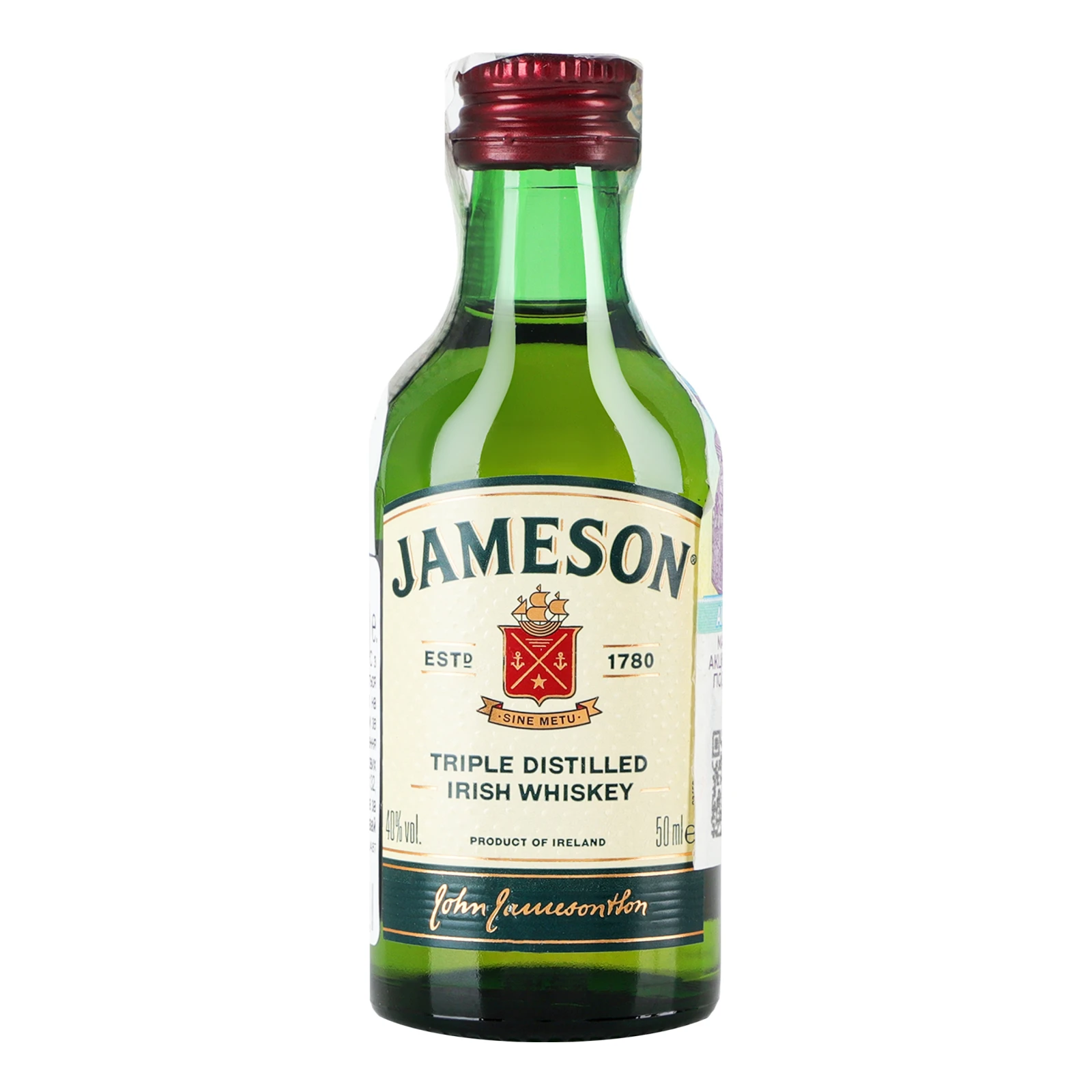 Віскі Jameson ірландське 40% 0.05л Фото навігації №:1