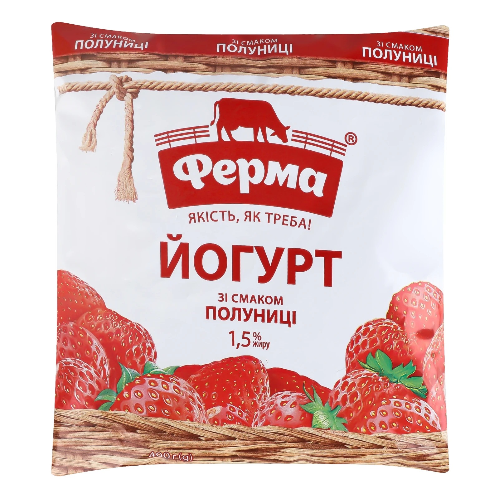 Йогурт Ферма Полуниця 1.5% 400г Фото №:1