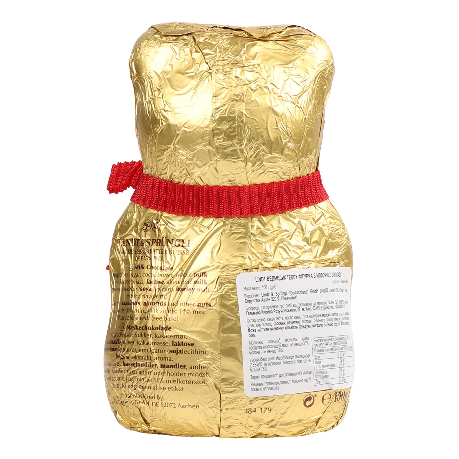 Шоколад Lindt Teddy молочний 100г фото 2