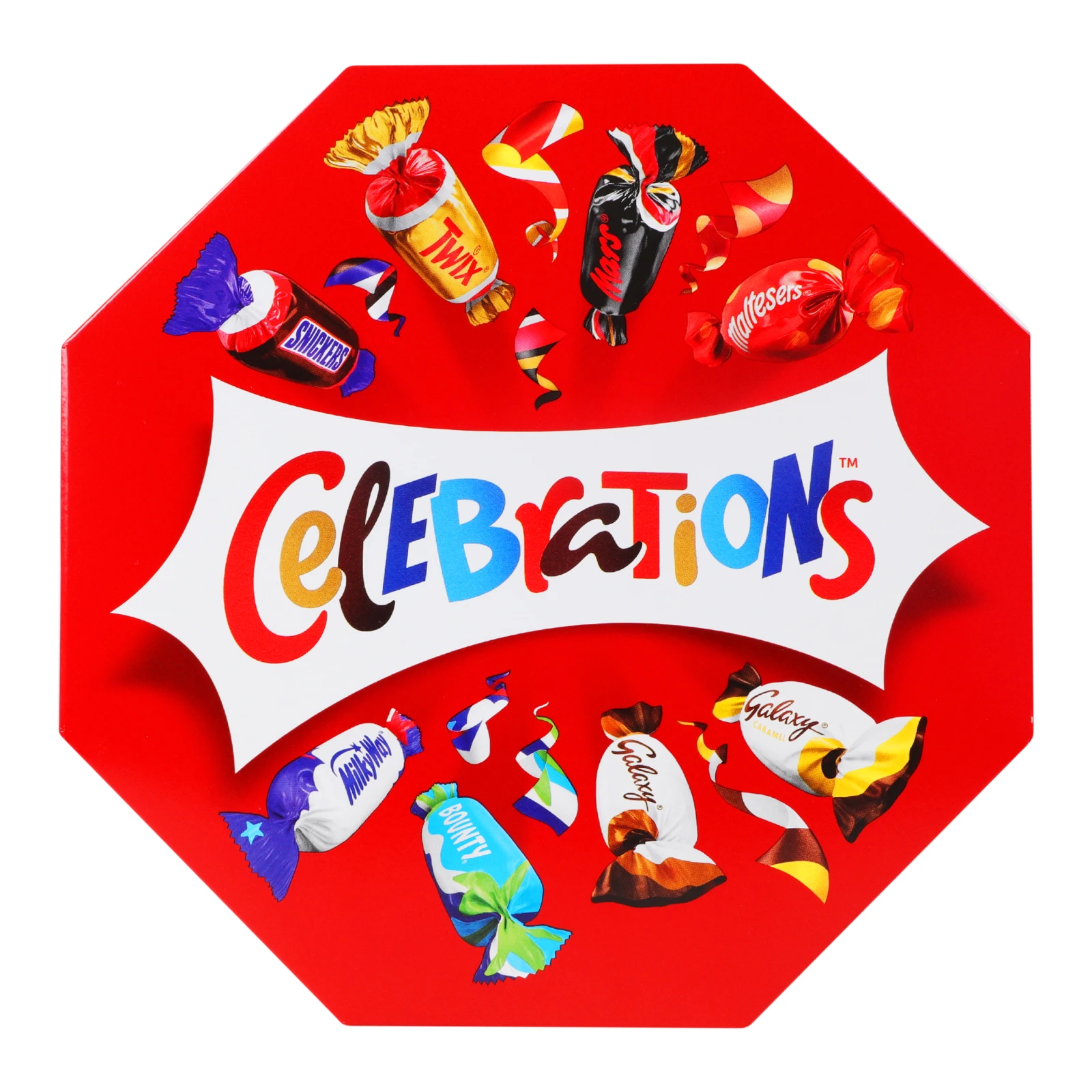 Набір цукерок та печива Celebrations Восьмикутник у подарунковій упаковці 385г Фото №:1
