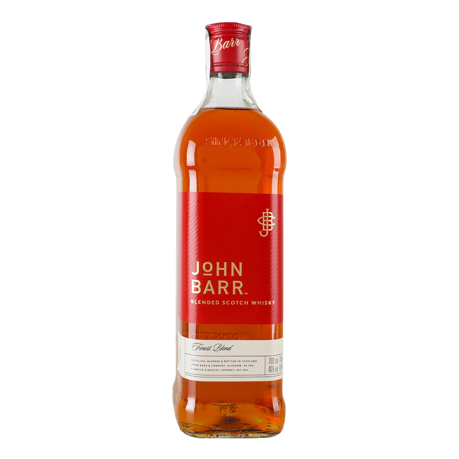 Віскі John Barr Finest blend шотландське купажоване 40% 0.7л Фото №:1