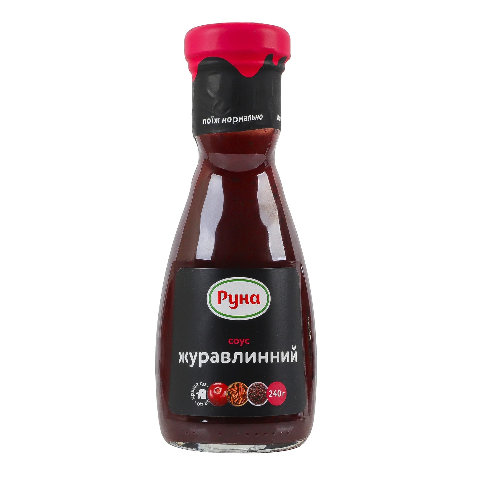 Соус Руна журавлинний пастеризований 240г Фото навігації №:1