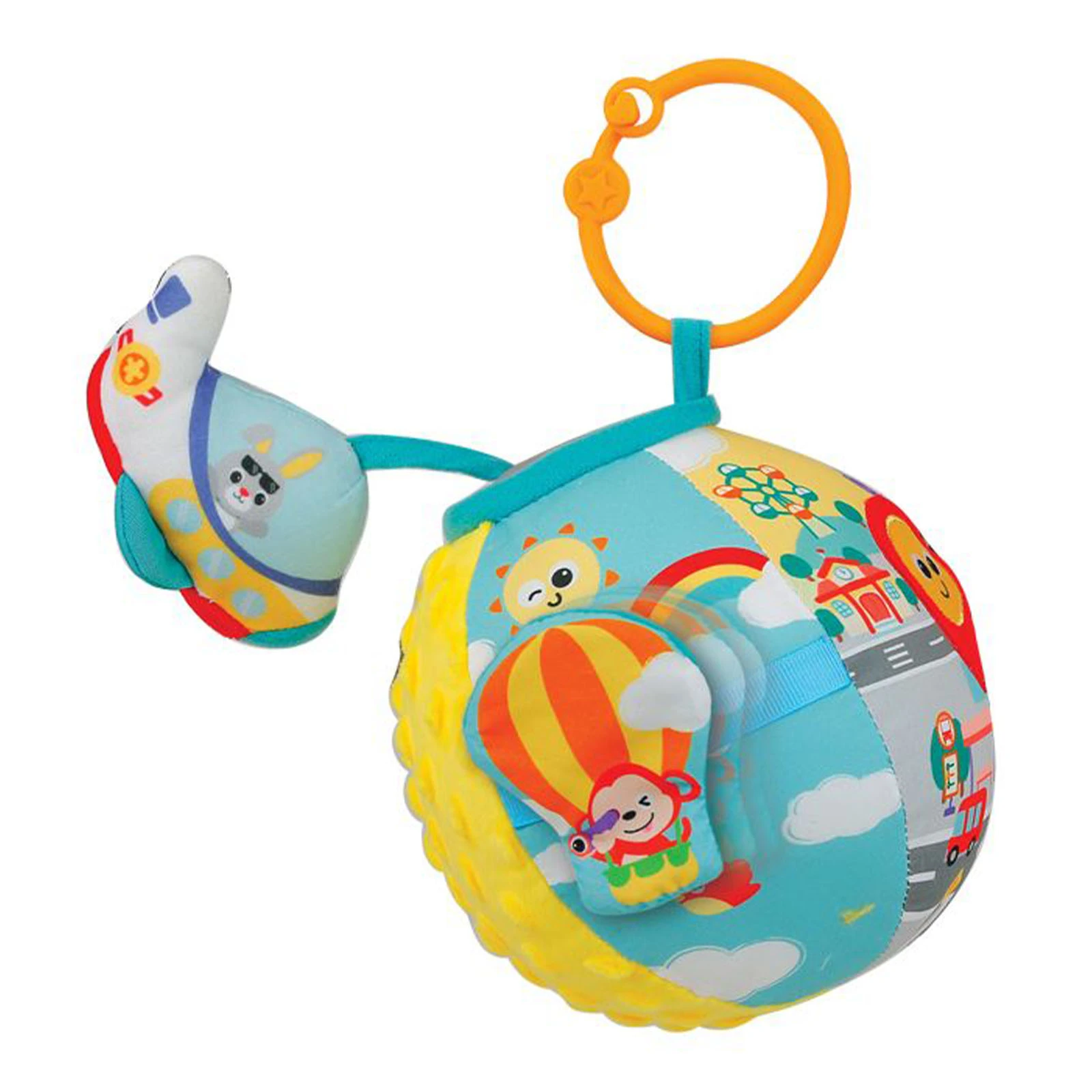 Іграшка-підвіска WinFun на візок М`ячик брязкальце, плюш 0268-NI Фото №:1